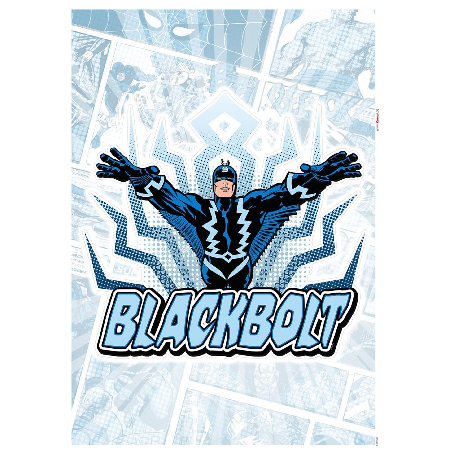 Wandtattoo - Blackbolt Comic Classic  - Größe 50 x 70 cm
