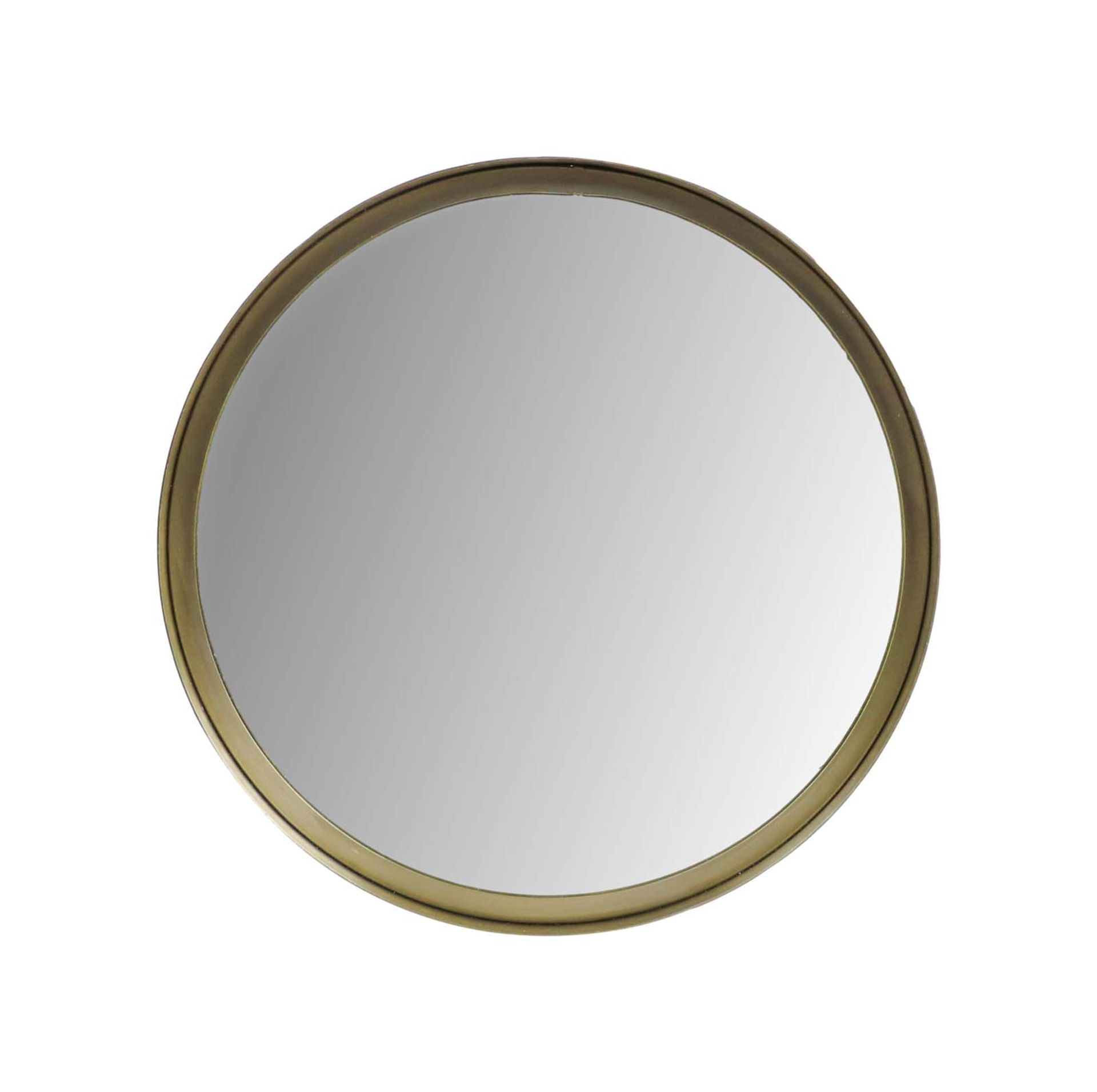 RUNDER WANDSPIEGEL GROSS EDE-04 Antikes Gold Metall/Glass B/H/T: 3 cm 40 cm 40 cm