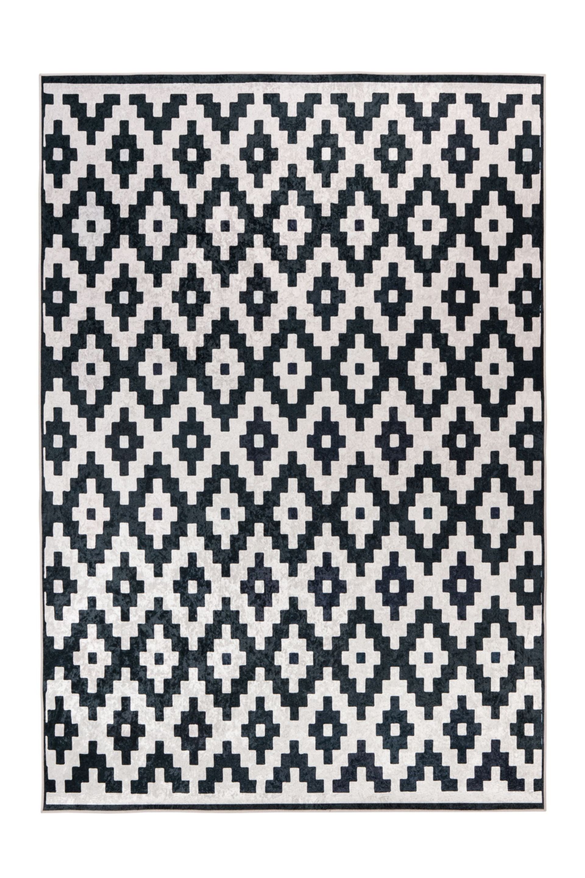 Teppich Sally 225 Schwarz / Weiß 160 cm x 230 cm