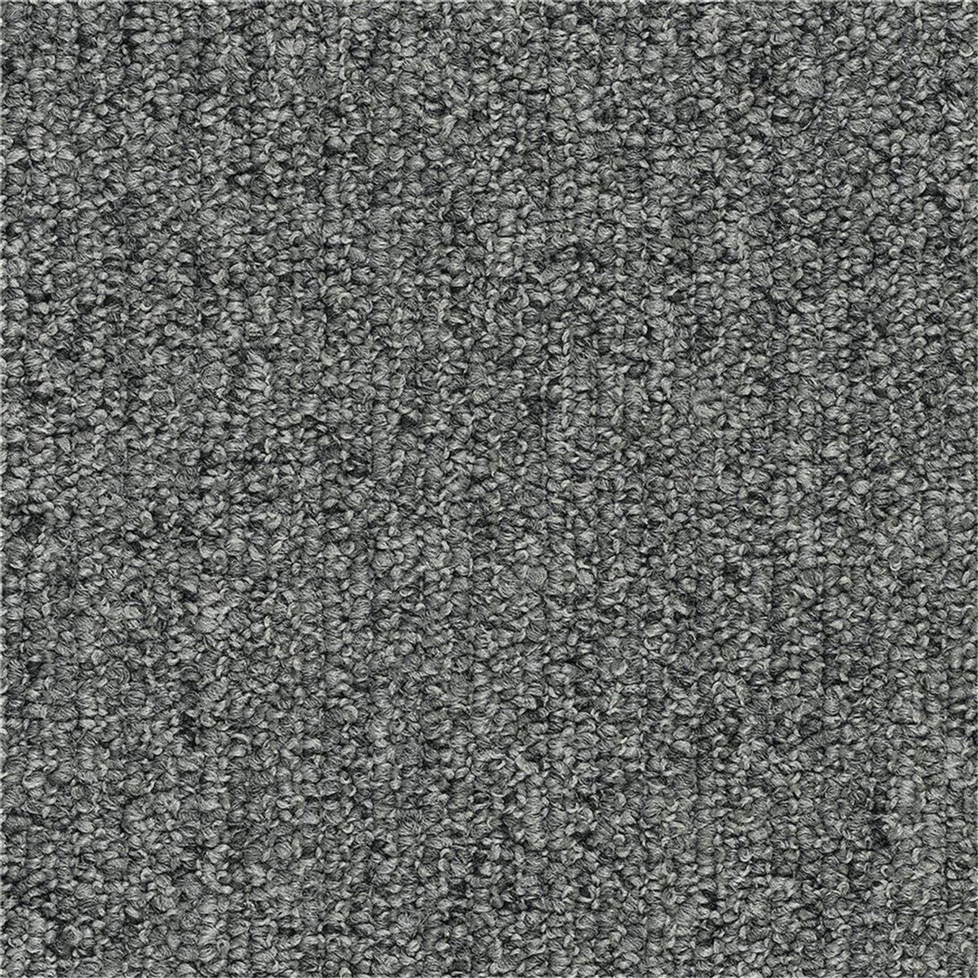 Teppichfliesen 50 x 50 cm Schlinge strukturiert Reclaim Ribs A819 9950 Grau Linear