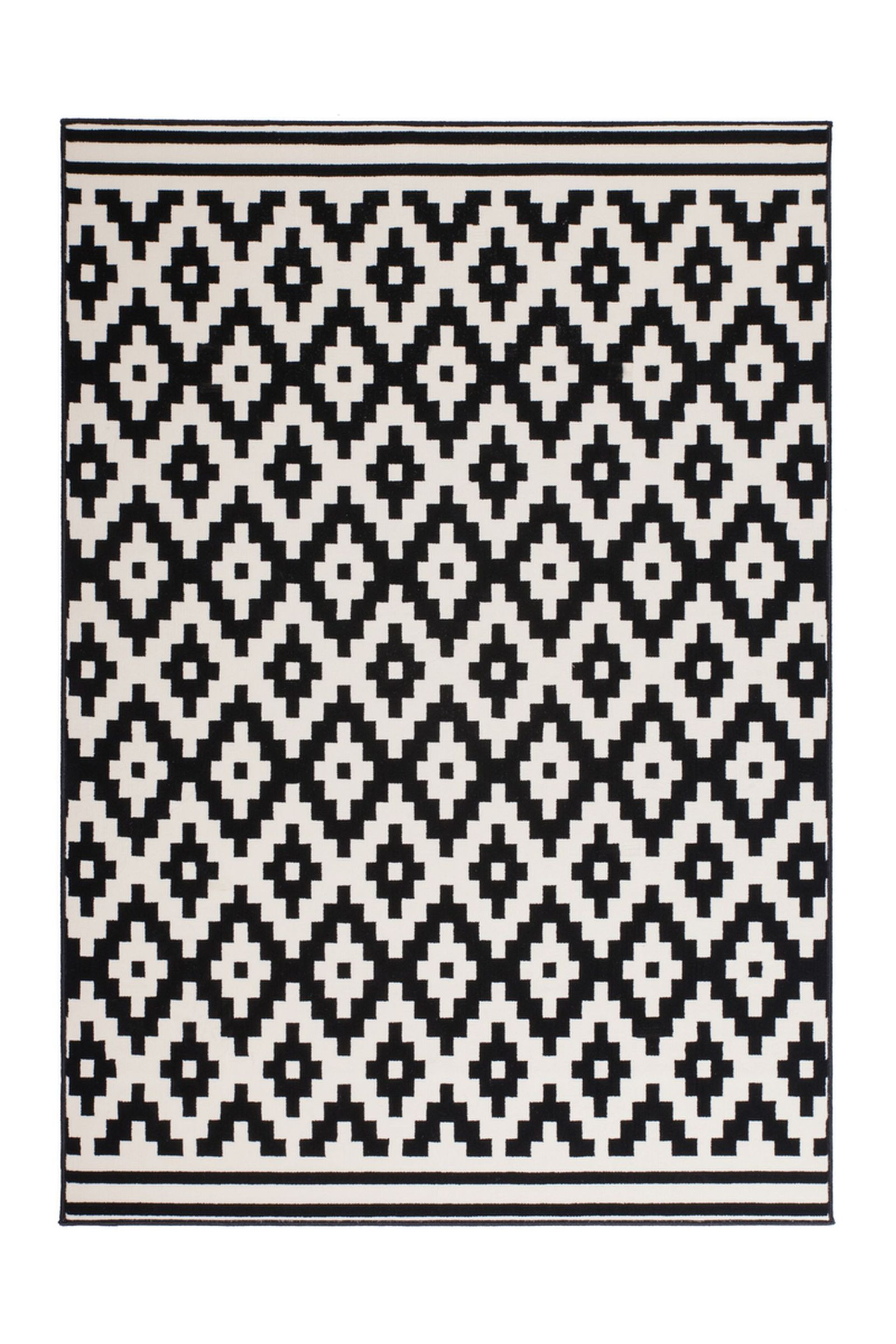 Teppich Now! 300 Schwarz / Weiß 160 cm x 230 cm