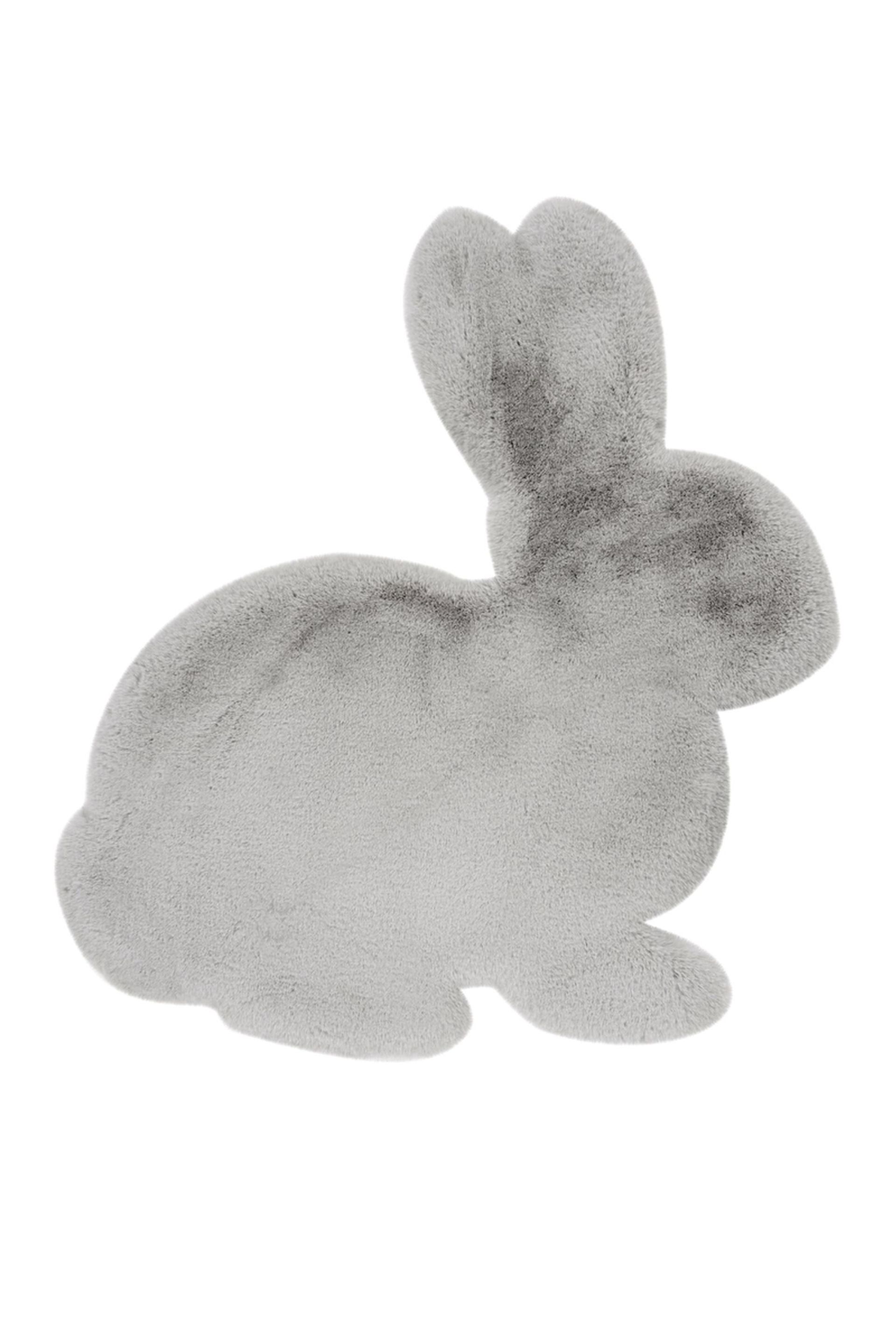 Teppich Lovely Kids 725-Rabbit Grau / Blau 80 cm x 90 cm