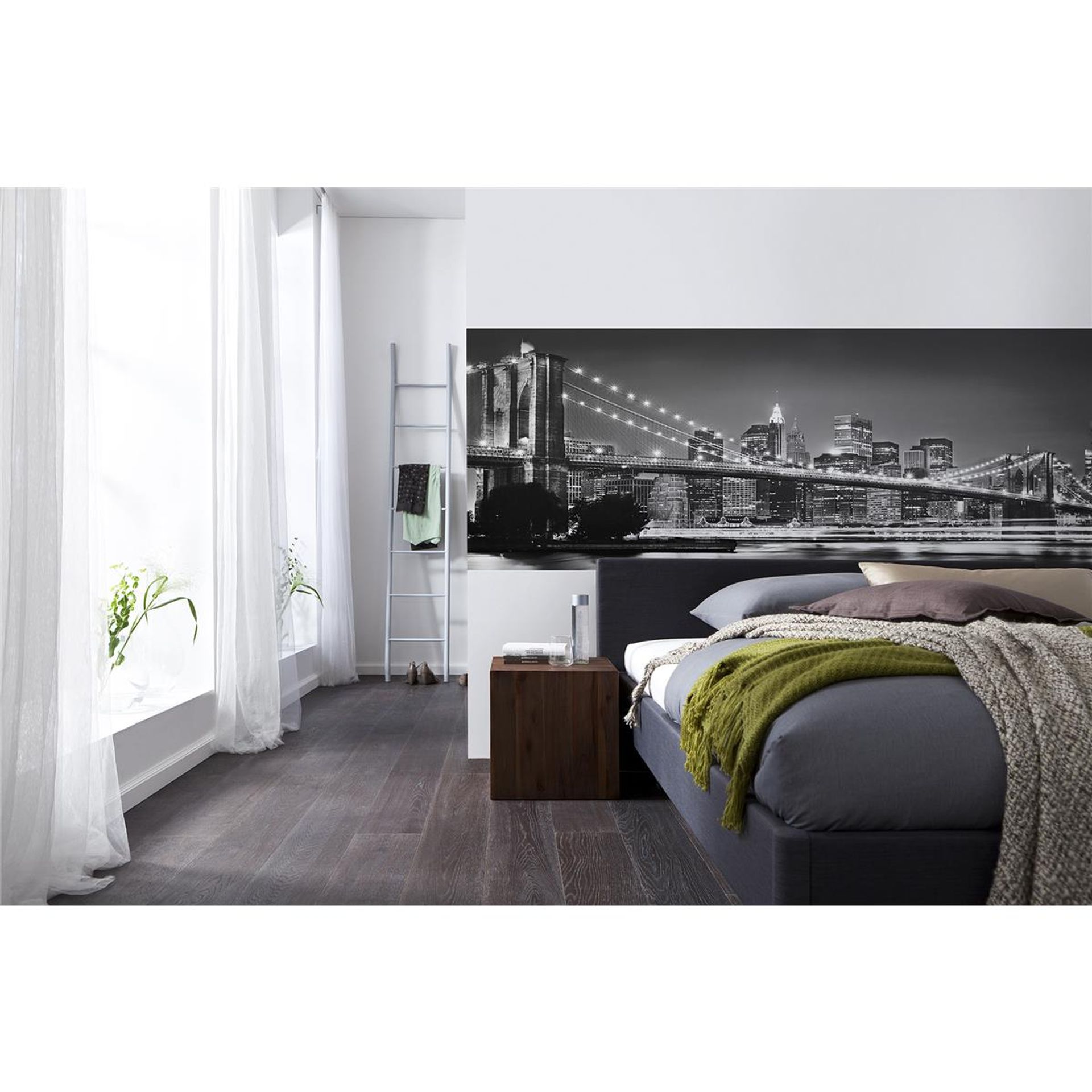 Papier Fototapete - Brooklyn Bridge - Größe 368 x 127 cm