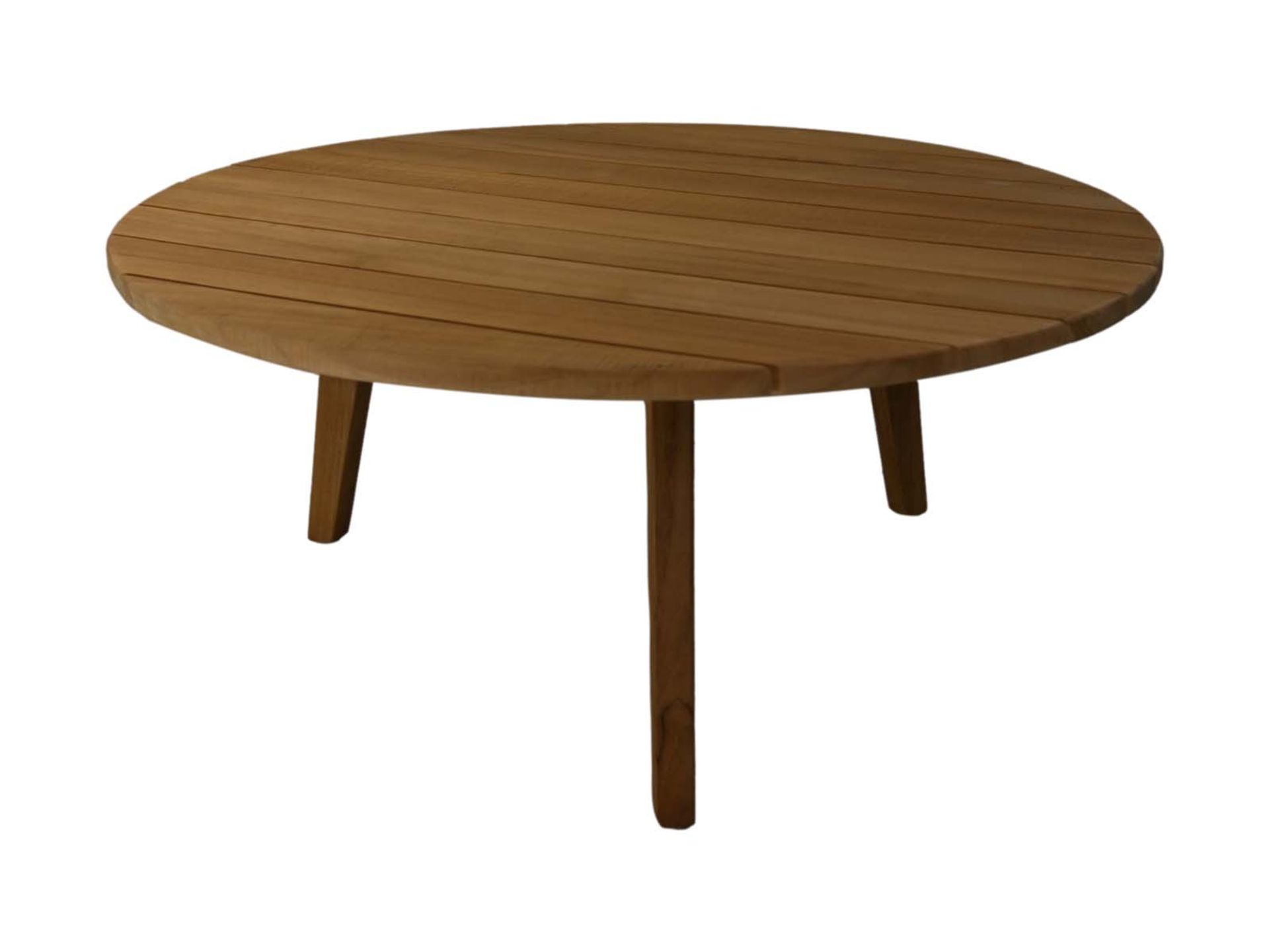 Coffee table round garden EDE-04 Natur Teakholz B/H/T: 75 cm 37 cm 75 cm