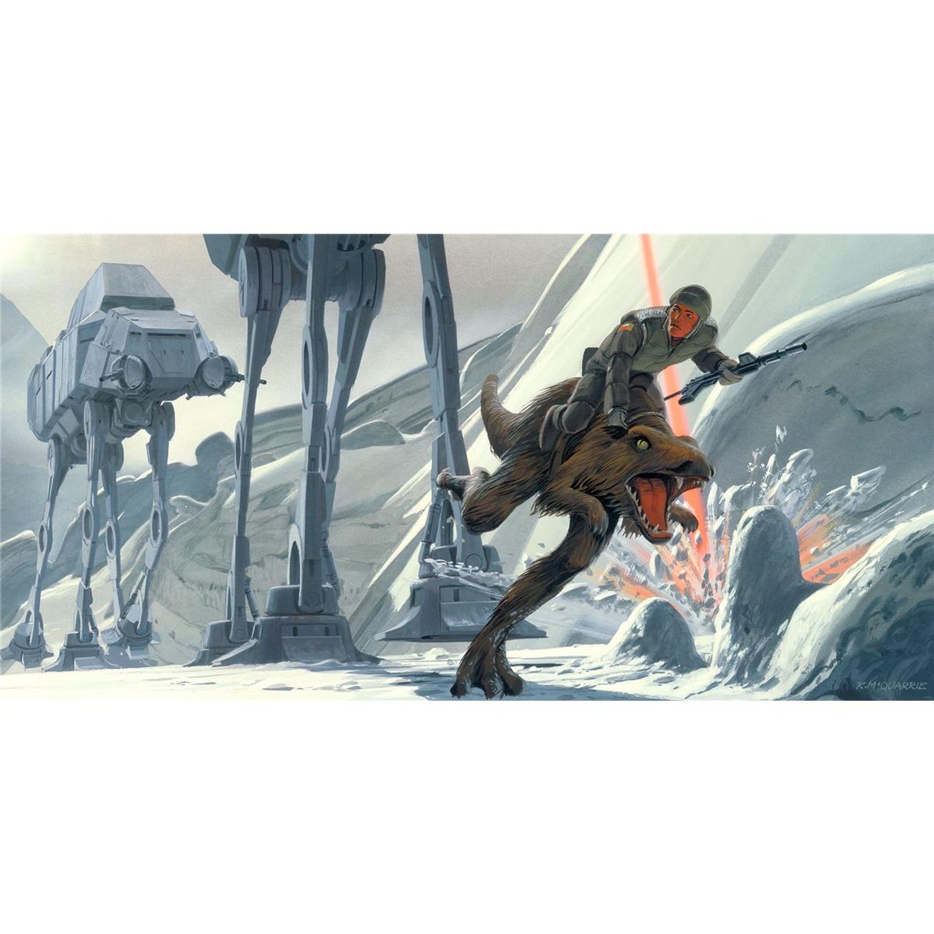 Vlies Fototapete - Star Wars Classic RMQ Hoth Battle Ground - Größe 500 x 250 cm