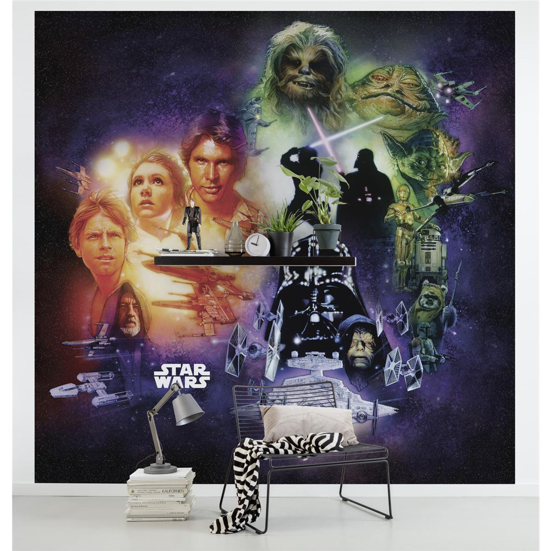 Vlies Fototapete - Star Wars Classic Poster Collage - Größe 250 x 250 cm