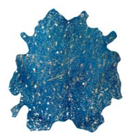 Teppich Glam 410 Blau / Gold 1,35 qm - 1,65 qm