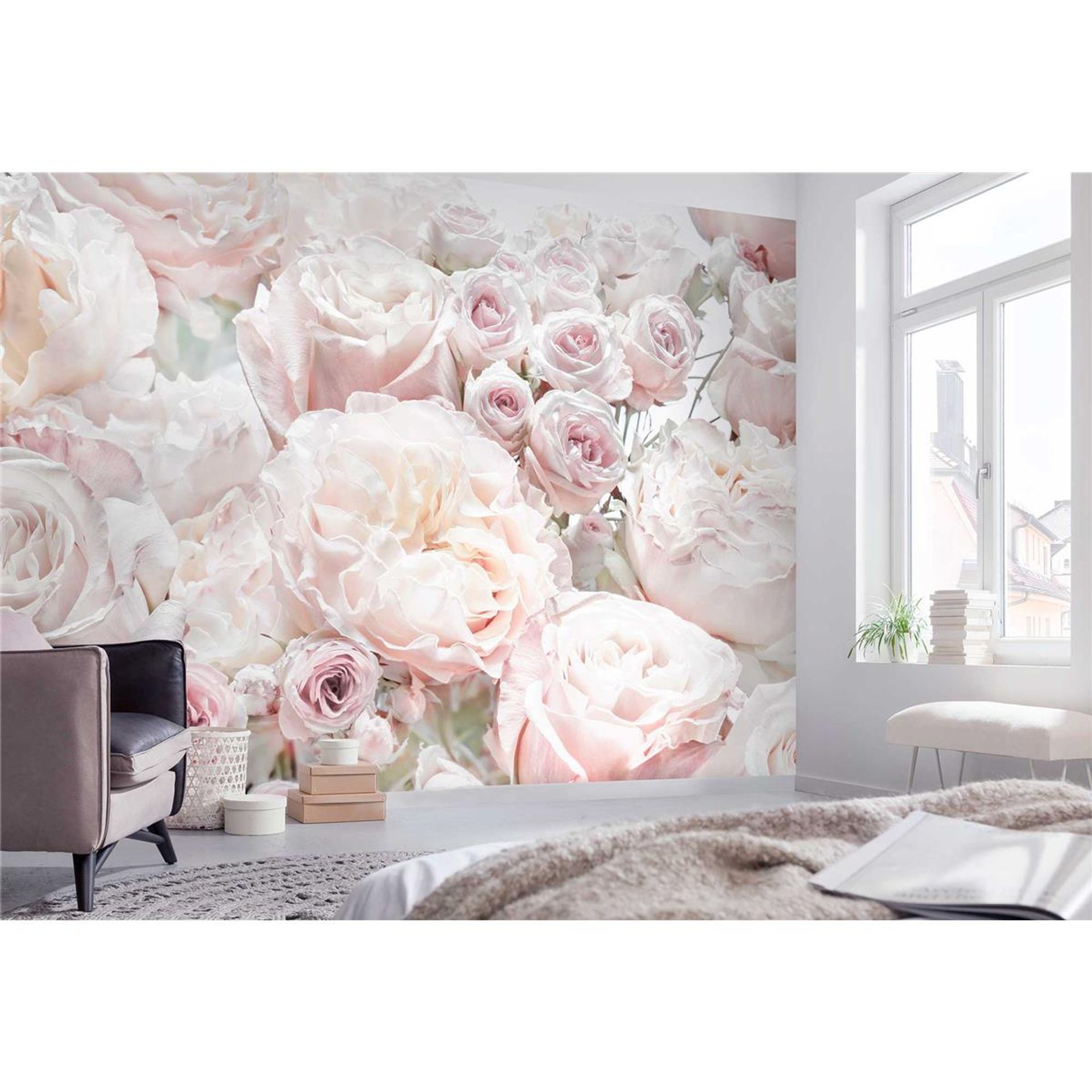 Papier Fototapete - Spring Roses - Größe 368 x 254 cm