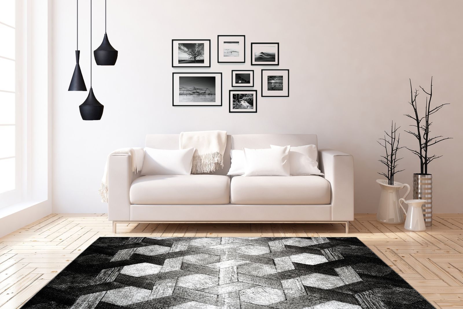 Teppich Dominica - Tanetane Silber 80 cm x 150 cm