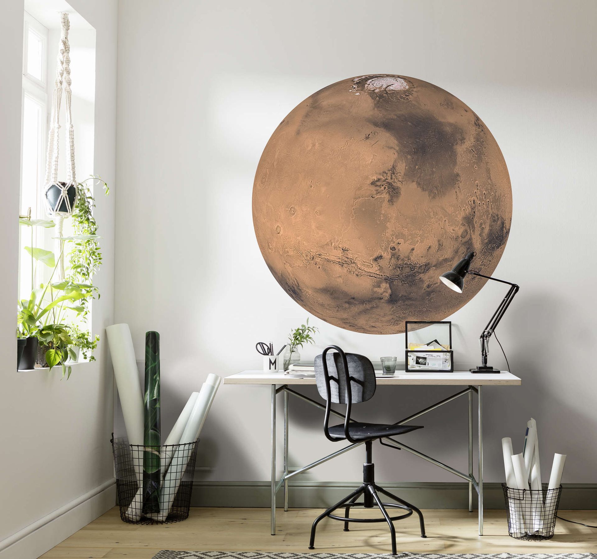 Selbstklebende Vlies Fototapete/Wandtattoo - Mars - Größe 125 x 125 cm