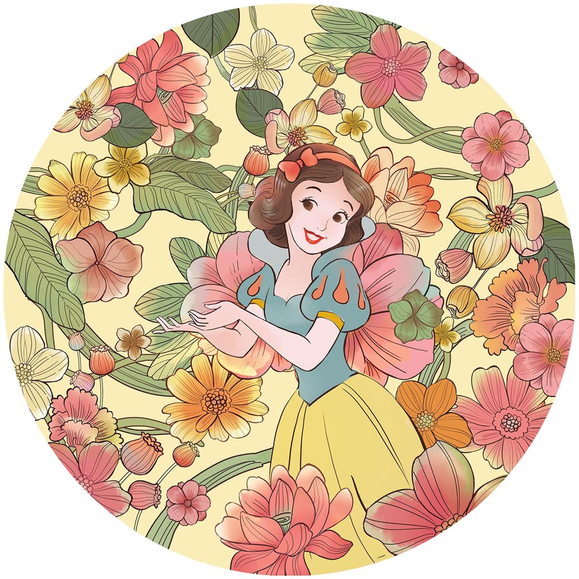 Selbstklebende Vlies Fototapete/Wandtattoo - Snow White Endless Summer  - Größe 125 x 125 cm