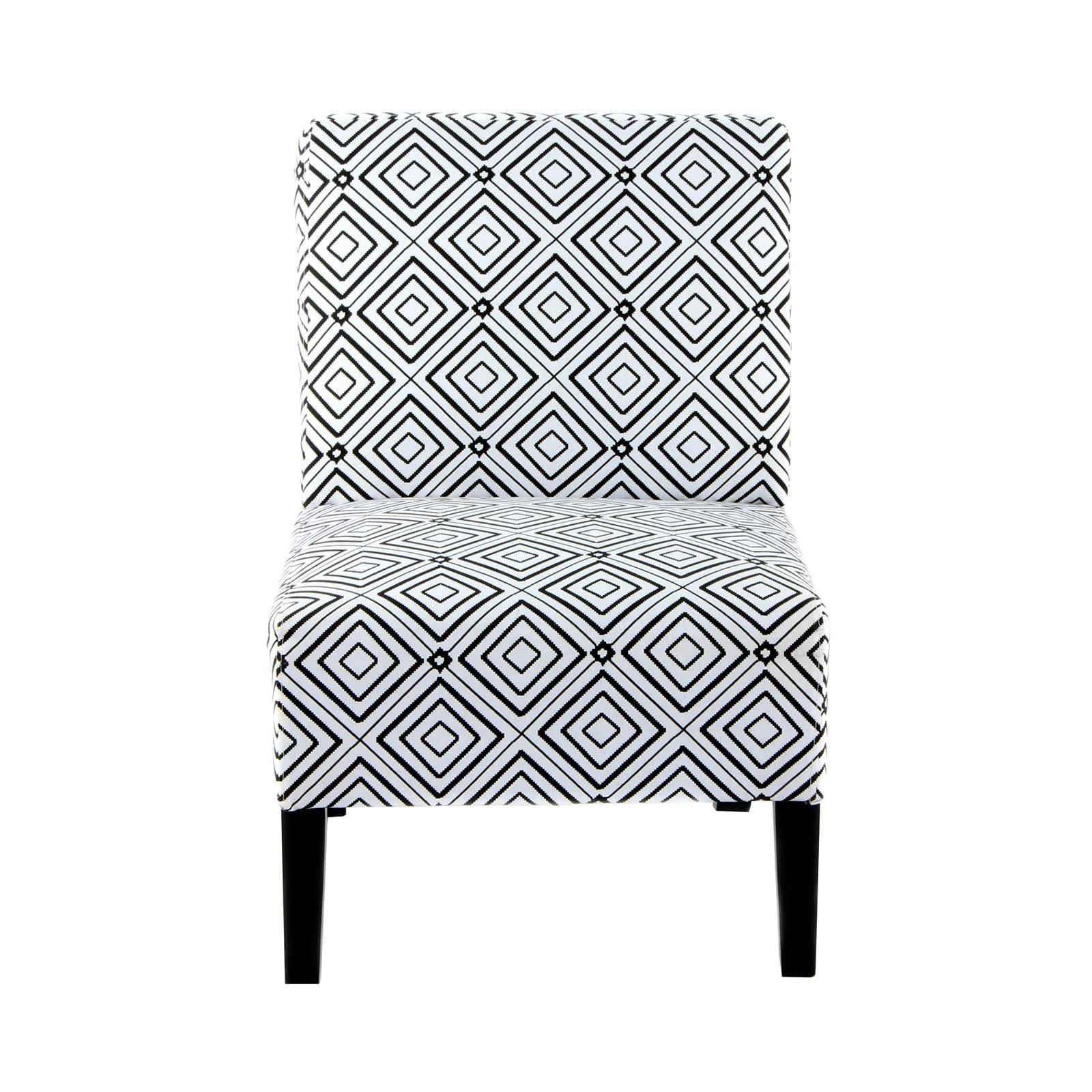 Stuhl Indira 210 Schwarz / Weiß - 84 cm (L) x 56 cm (B) x 73,5 cm (H)