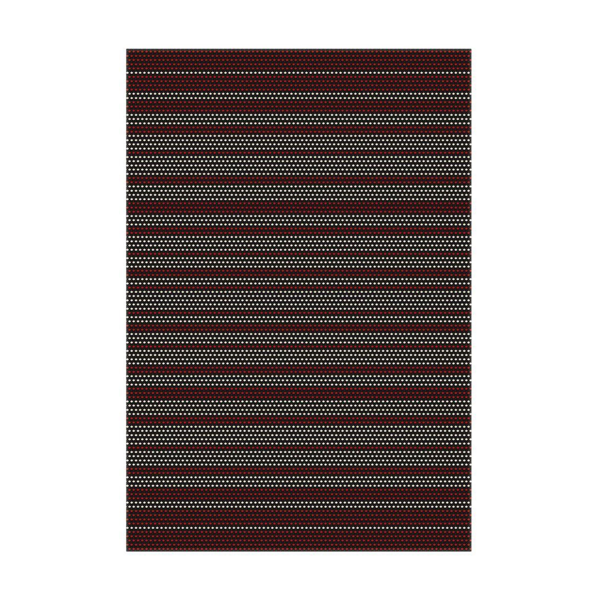 Teppich Ambience 8009 Schwarz / Rot / Weiß 170 cm x 240 cm