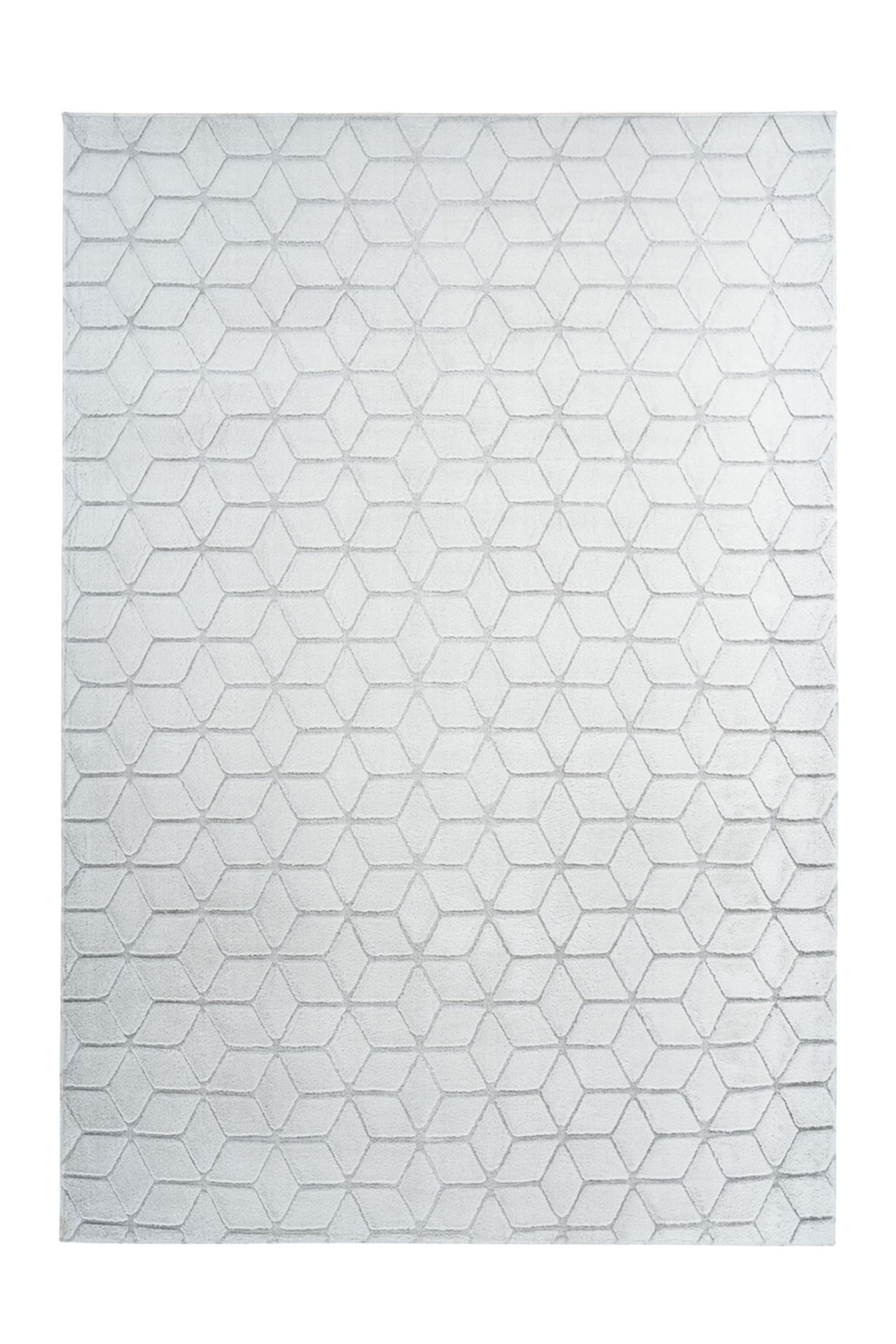 Teppich Vivica 125 Weiß / Graublau 160 cm x 230 cm