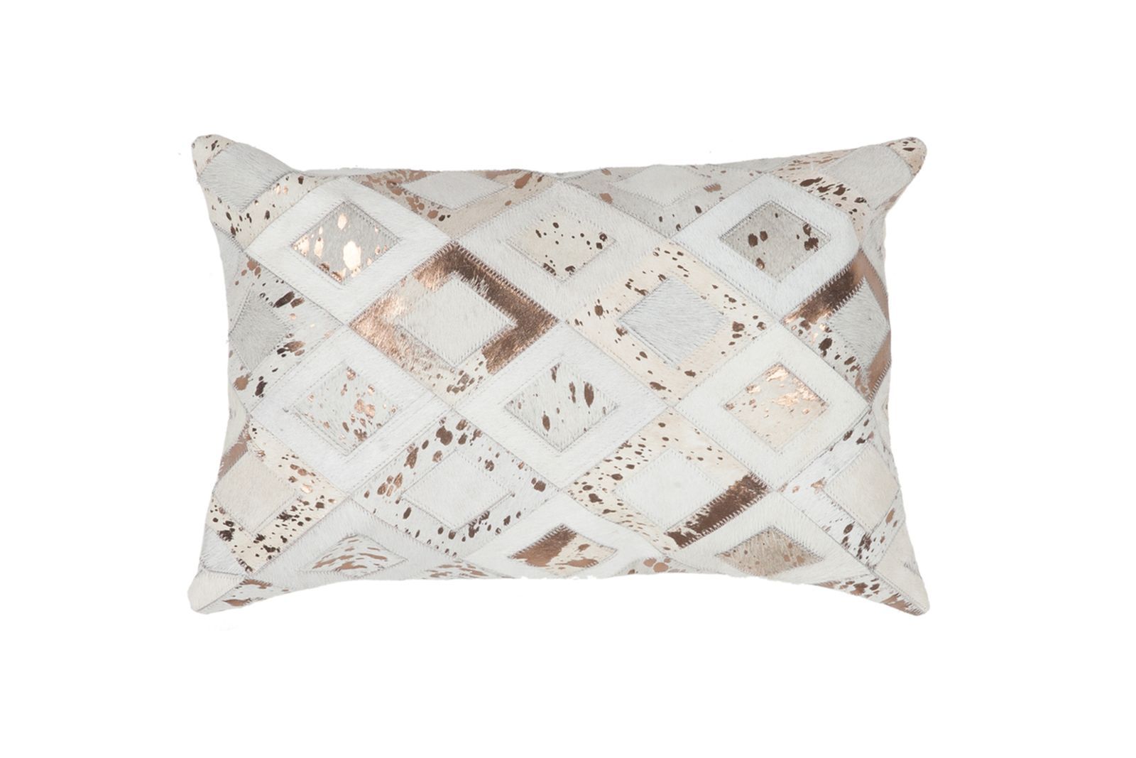 Kissen (gefüllt) Spark Pillow 110 Elfenbein / Chrom 40 cm x 60 cm
