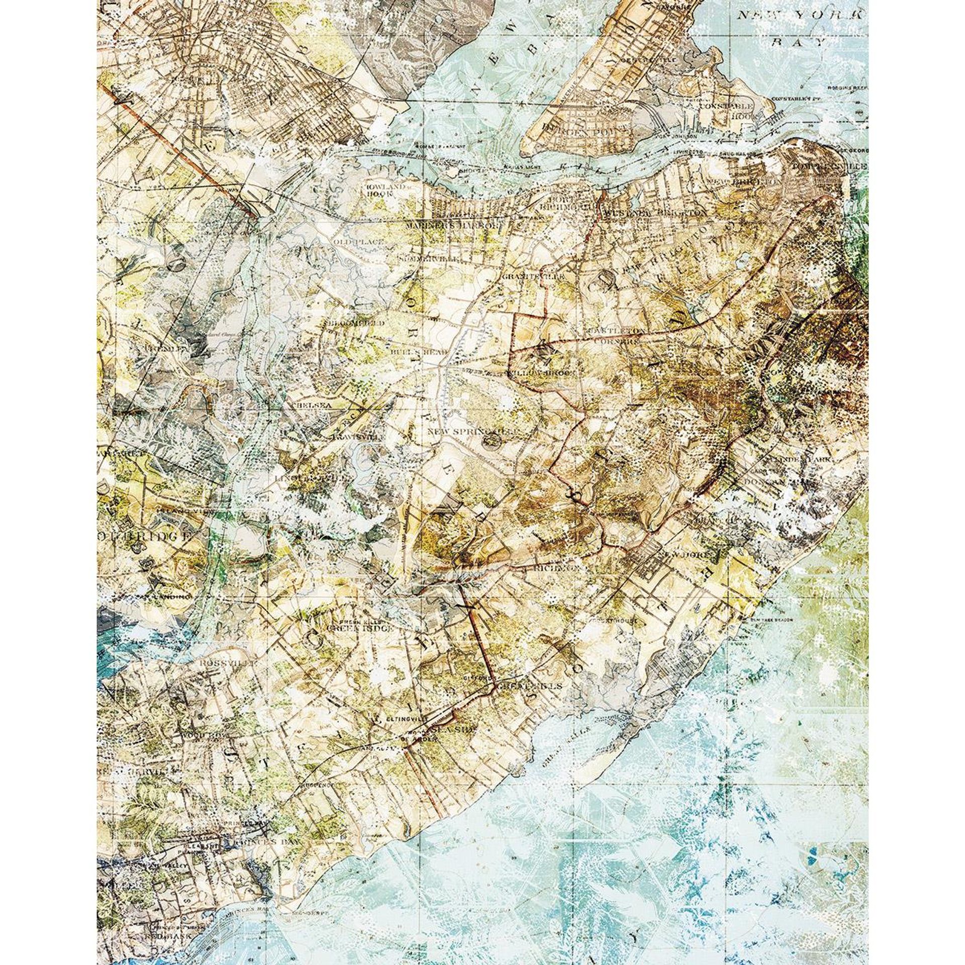 Vlies Fototapete - Mix Map - Größe 200 x 250 cm