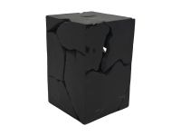 Mosaic stool finishing black EDE-04 Schwarz Teakholz B/H/T: 30 cm 45 cm 30 cm