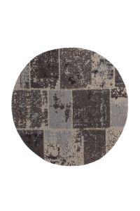 Teppich Matrix 110 Schwarz / Grau Ø 120 cm RUND