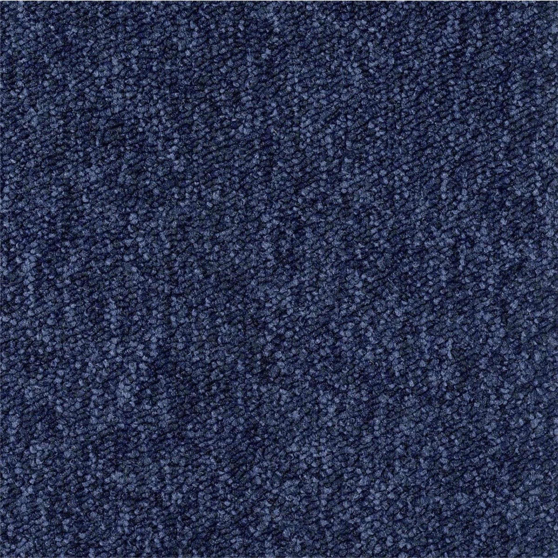 Teppichfliesen 50 x 50 cm Schlinge Tempra A235 3841 Blau Allover