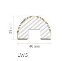 Wand- Akustikpaneel schwarz mit 6 Lamellen V1 B/H 48,4 cm / 275 cm Sonoma Welle