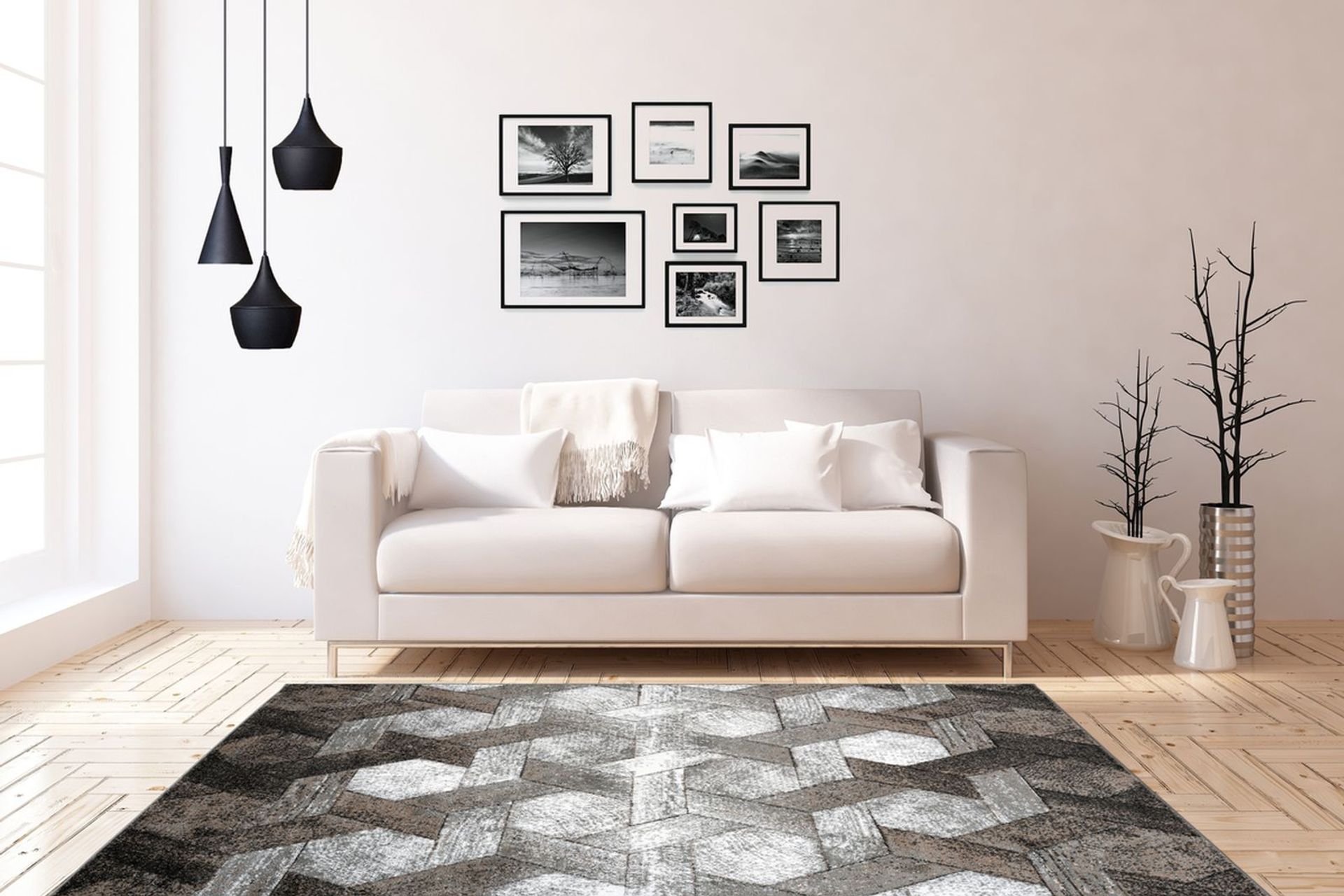 Teppich Dominica - Tanetane Platin / Beige 120 cm x 170 cm