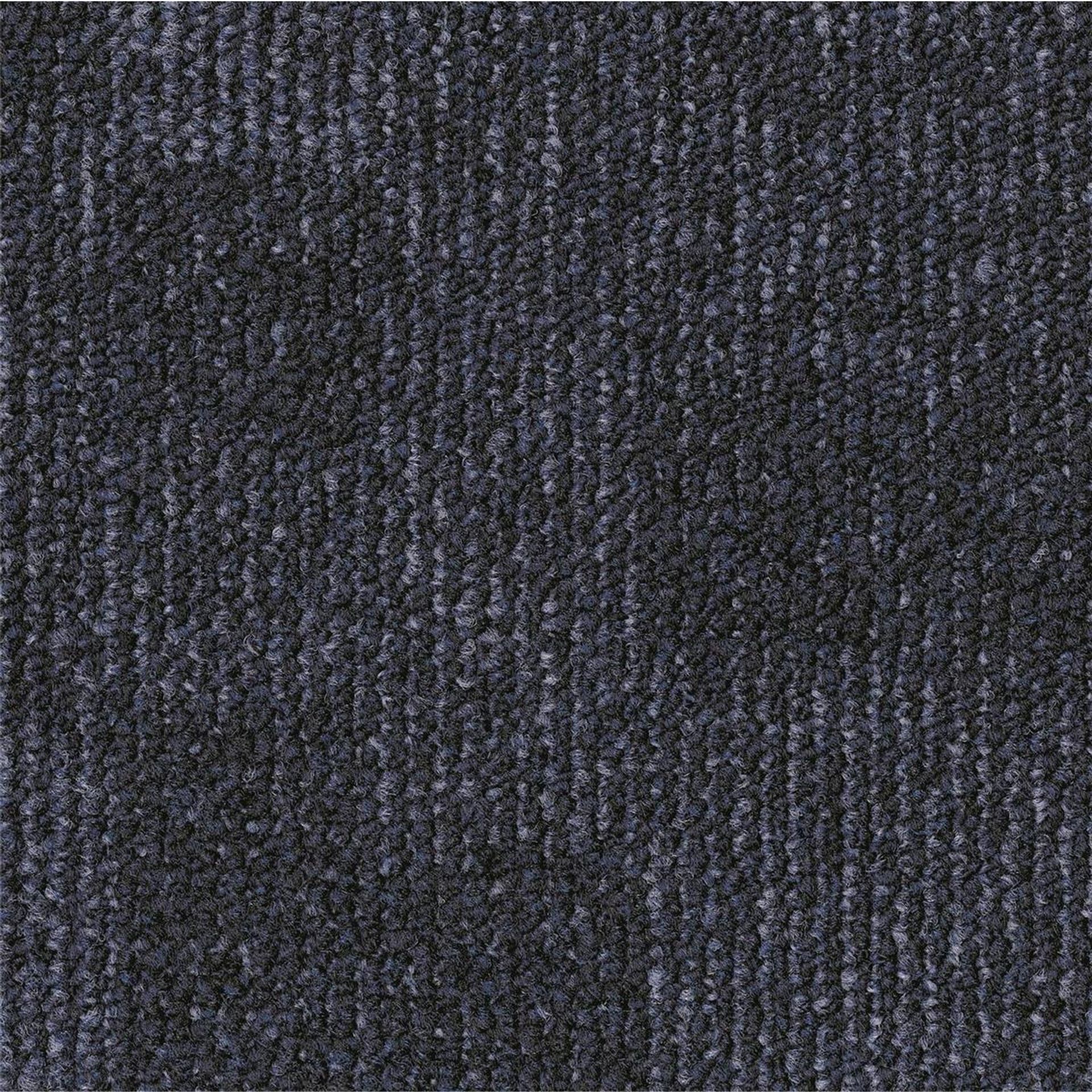 Teppichfliesen 50 x 50 cm Schlinge strukturiert Essence Maze AA93 8901 Blau Geometrisch