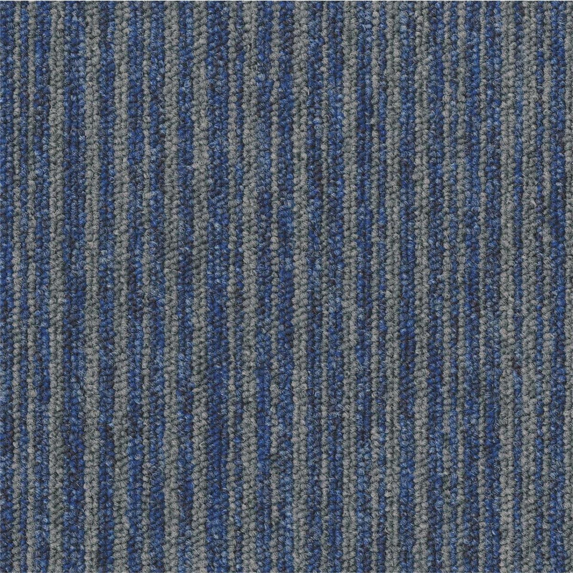 Teppichfliese 50 x 50 cm Schlinge Desso Essence Stripe  AA91 8522 Blau Linear