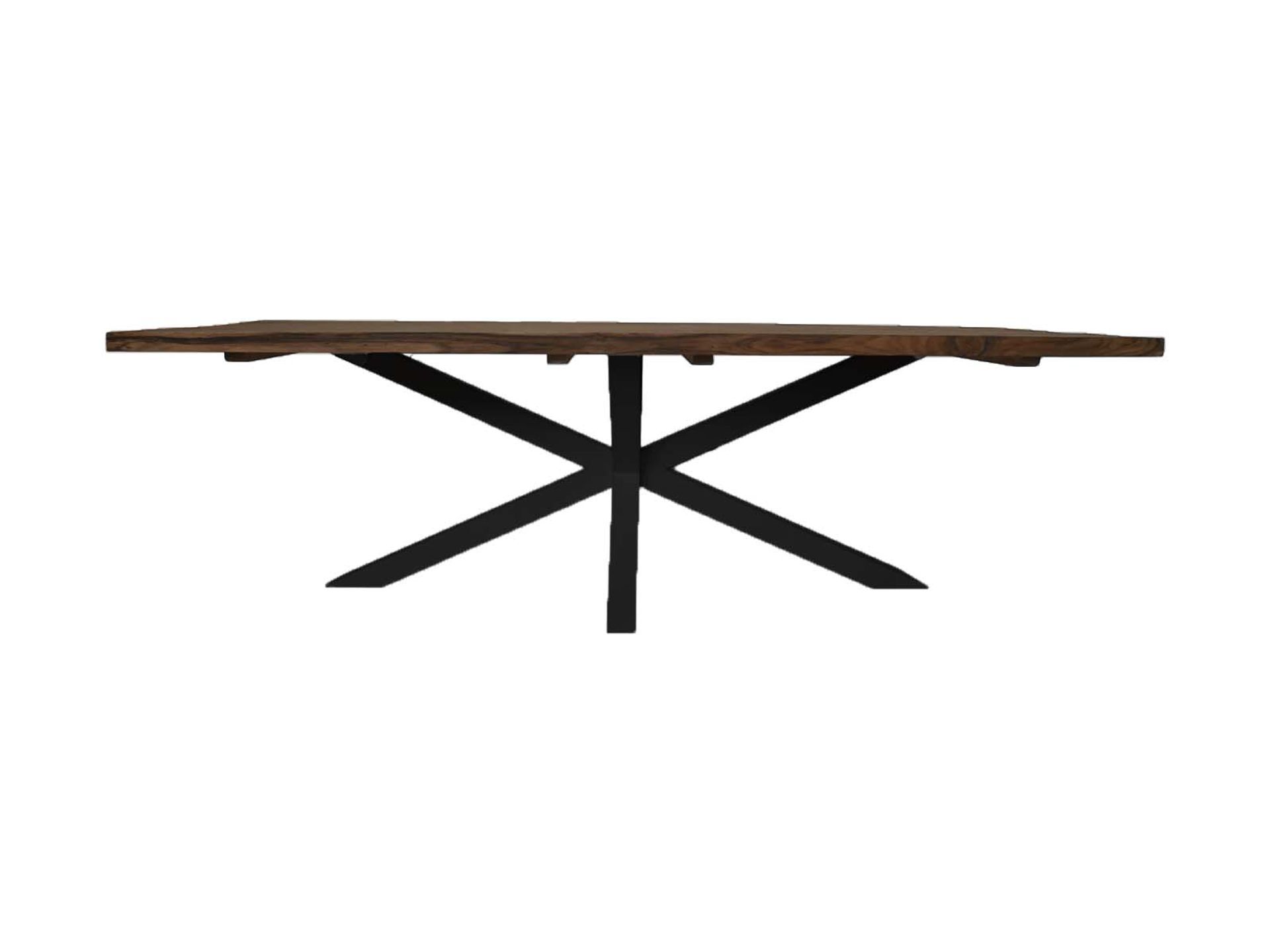 Rectangular table garden teak EDE-04 Teakholz/Metall  B/H/T: 100 cm 76 cm 250 cm