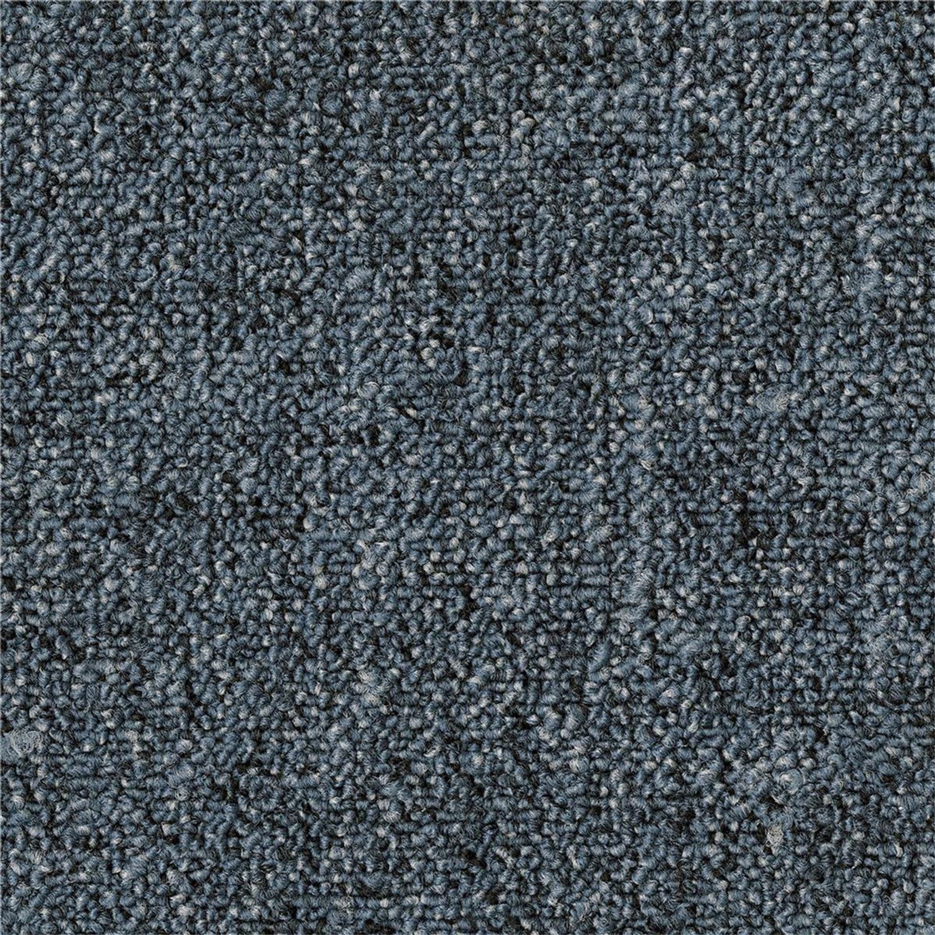 Teppichfliesen 50 x 50 cm Schlinge strukturiert Linon AA83 8832 B8 Blau Textur
