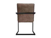 Dining chair S/2 Boston m/arm. EDE-04 Liber Velours/metal B/H/T: 68 cm 89 cm 56 cm
