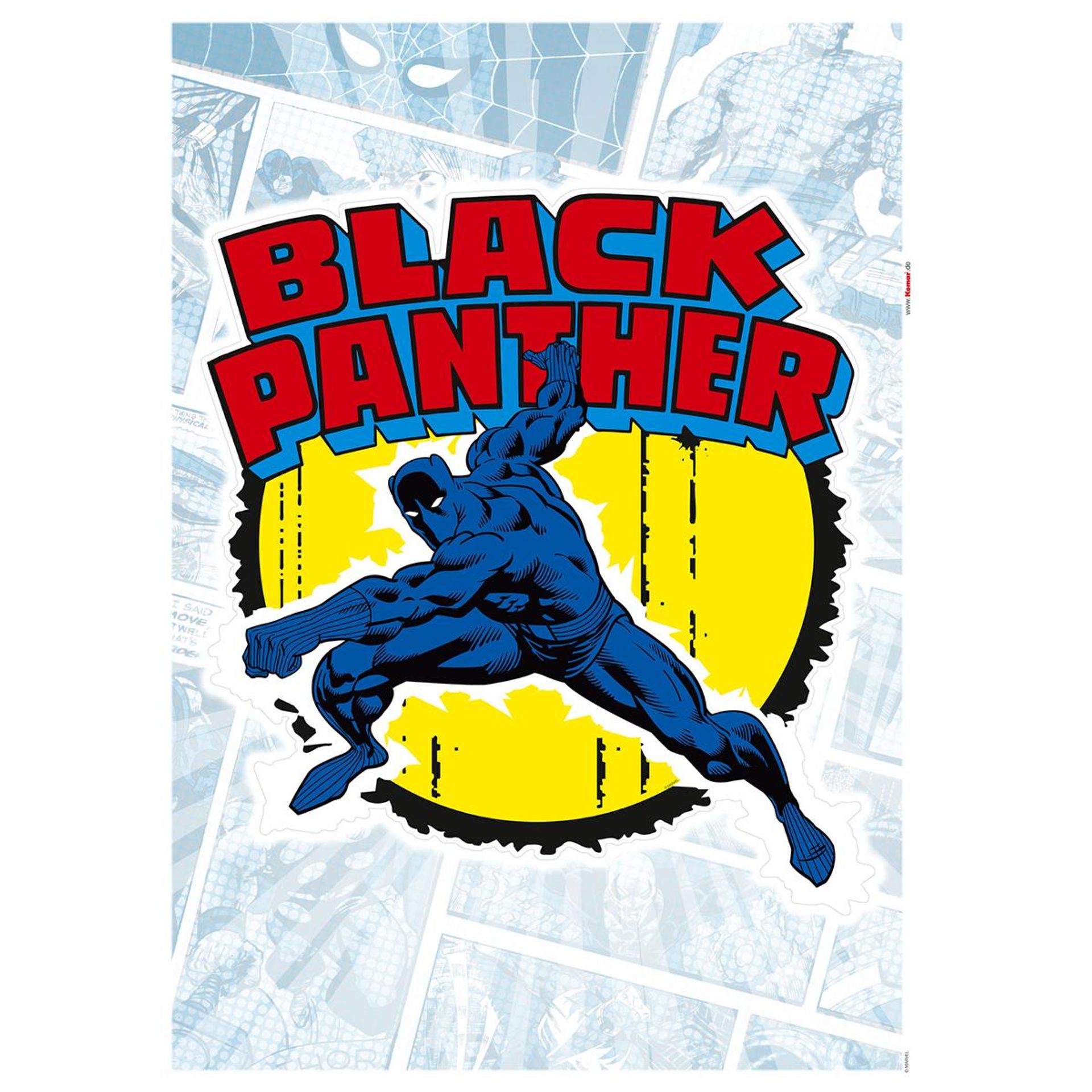 Wandtattoo - Black Panther Comic Classic  - Größe 50 x 70 cm