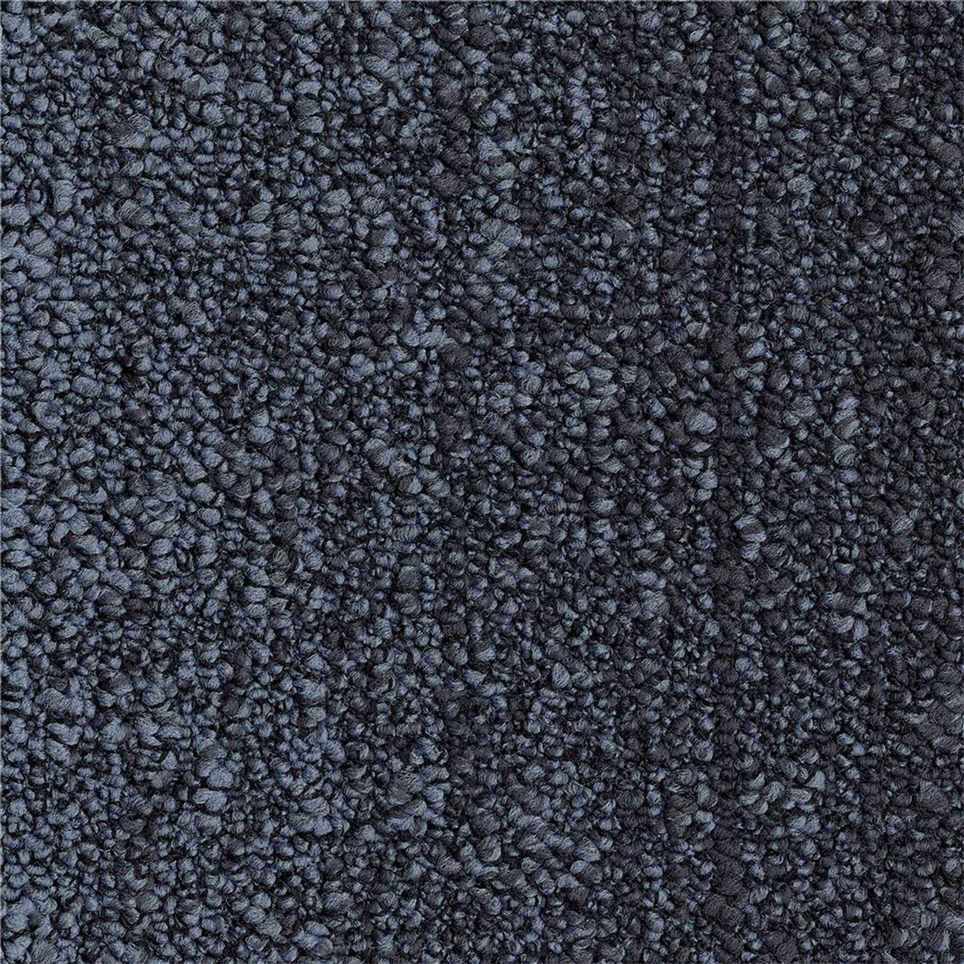 Teppichfliesen 50 x 50 cm Schlinge strukturiert Fuse B755 8902 Blau Textur