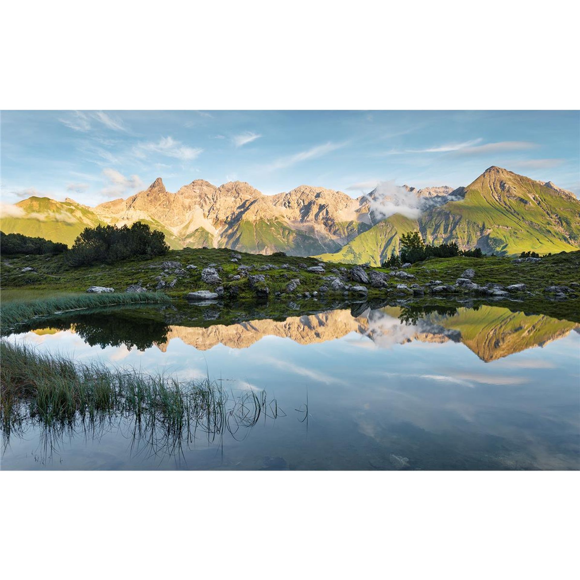Vlies Fototapete - Allgäu Spiegel - Größe 450 x 280 cm