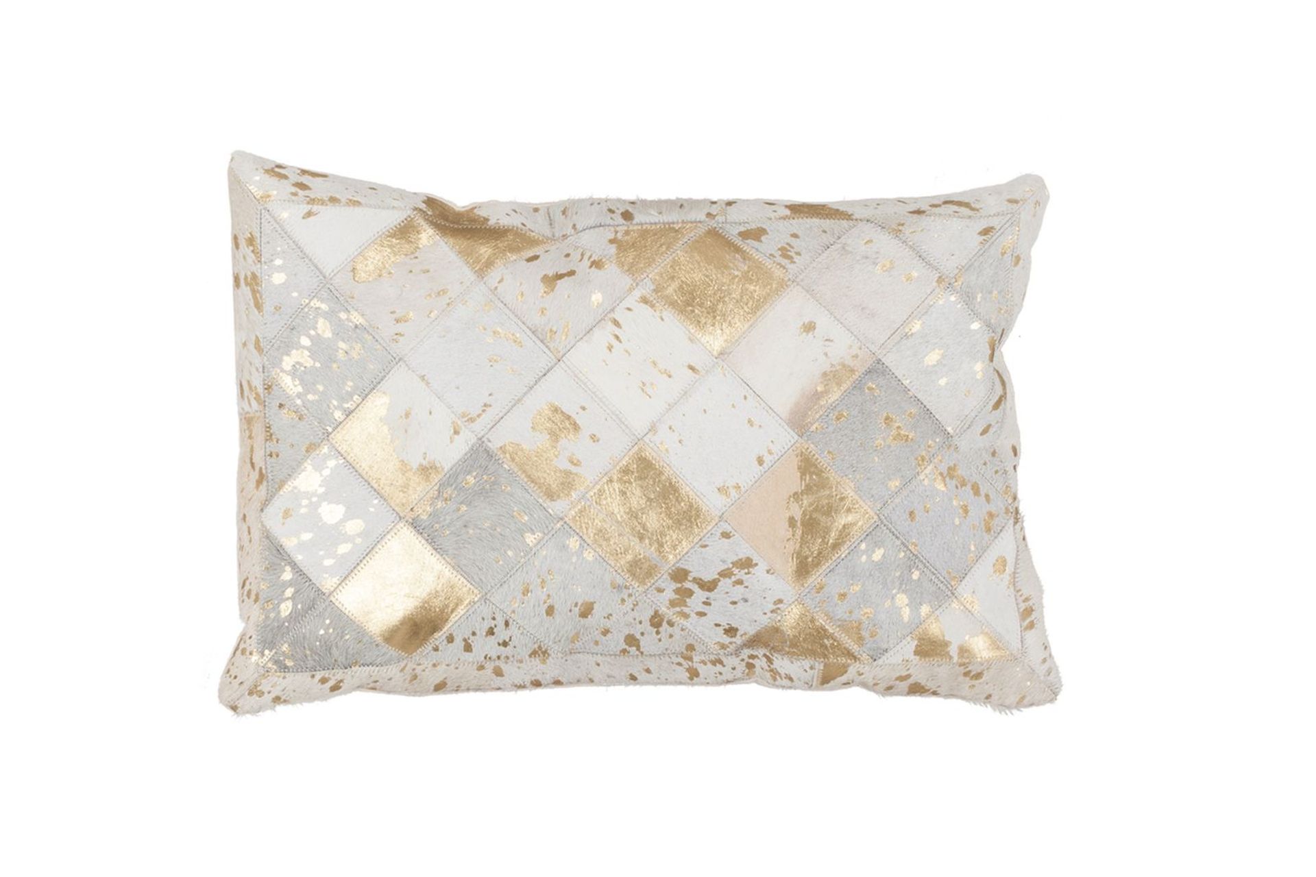 Kissen (gefüllt) Lavish Pillow 210 Elfenbein / Gold 40 cm x 60 cm