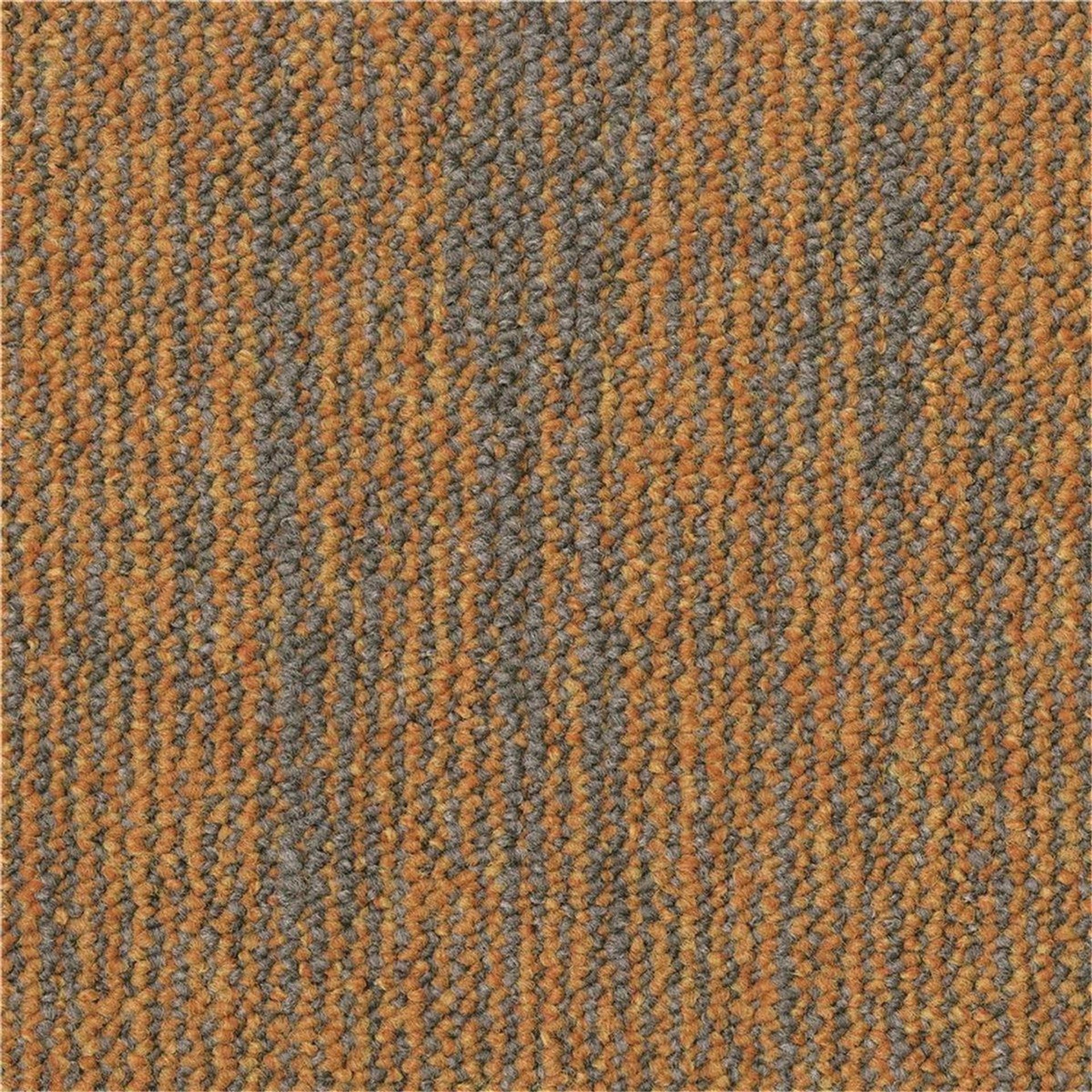 Teppichfliesen 25 x 100 cm Schlinge strukturiert Essence Structure AA92 6017 Orange Organisch