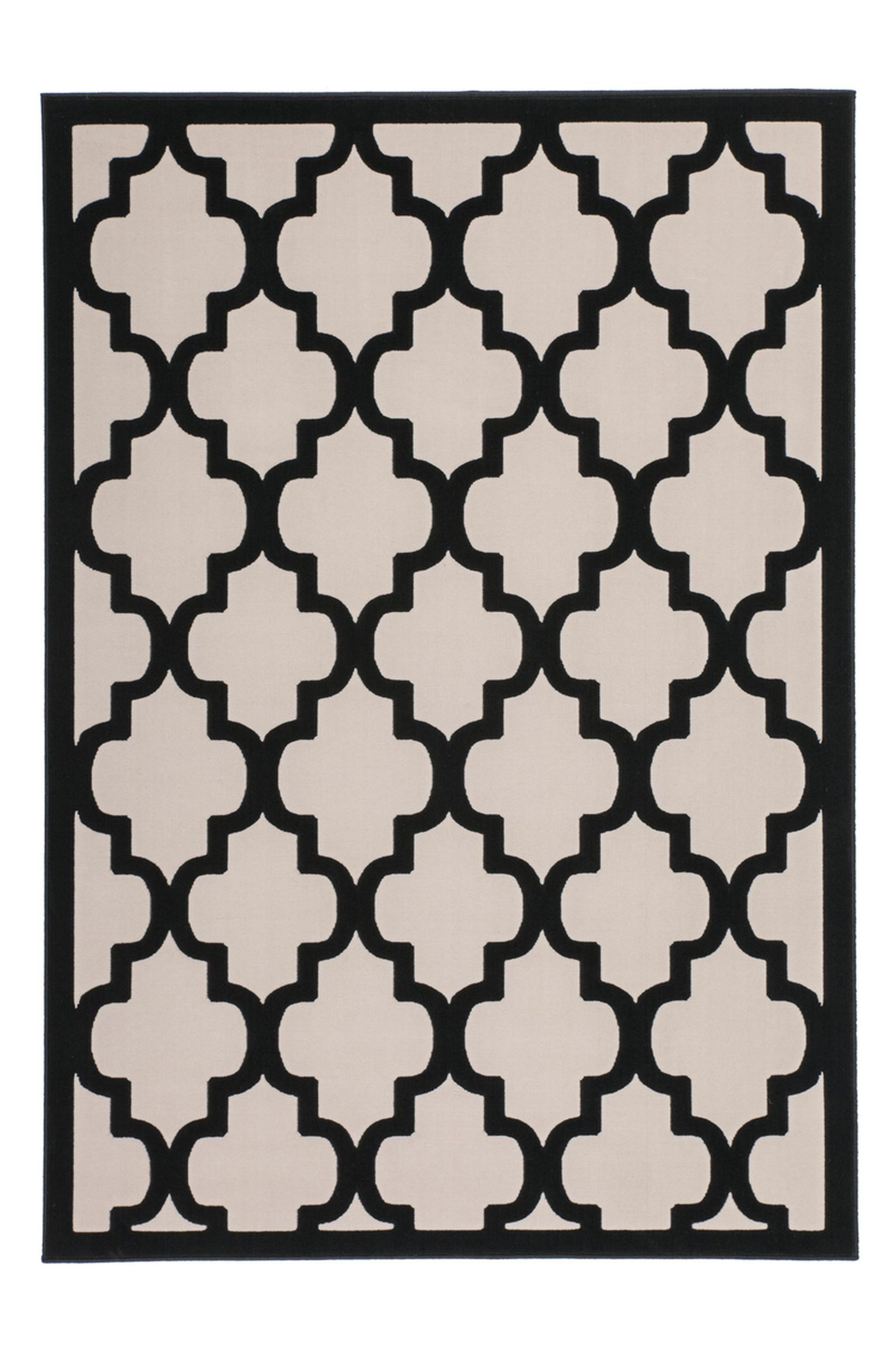 Teppich Manolya 3097 Taupe-Schwarz 80 cm x 150 cm