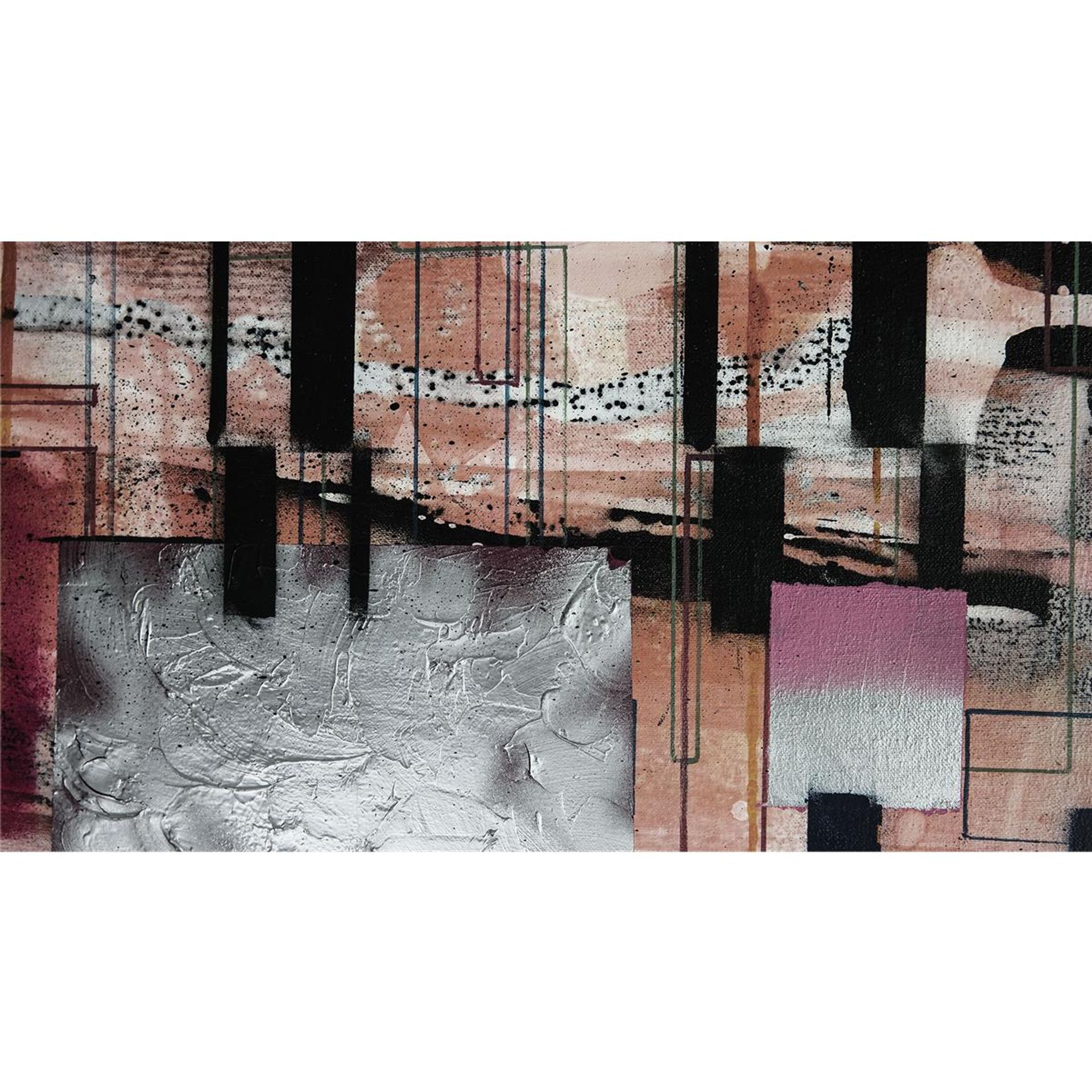 Vlies Fototapete - Squares Dropping - Größe 500 x 280 cm