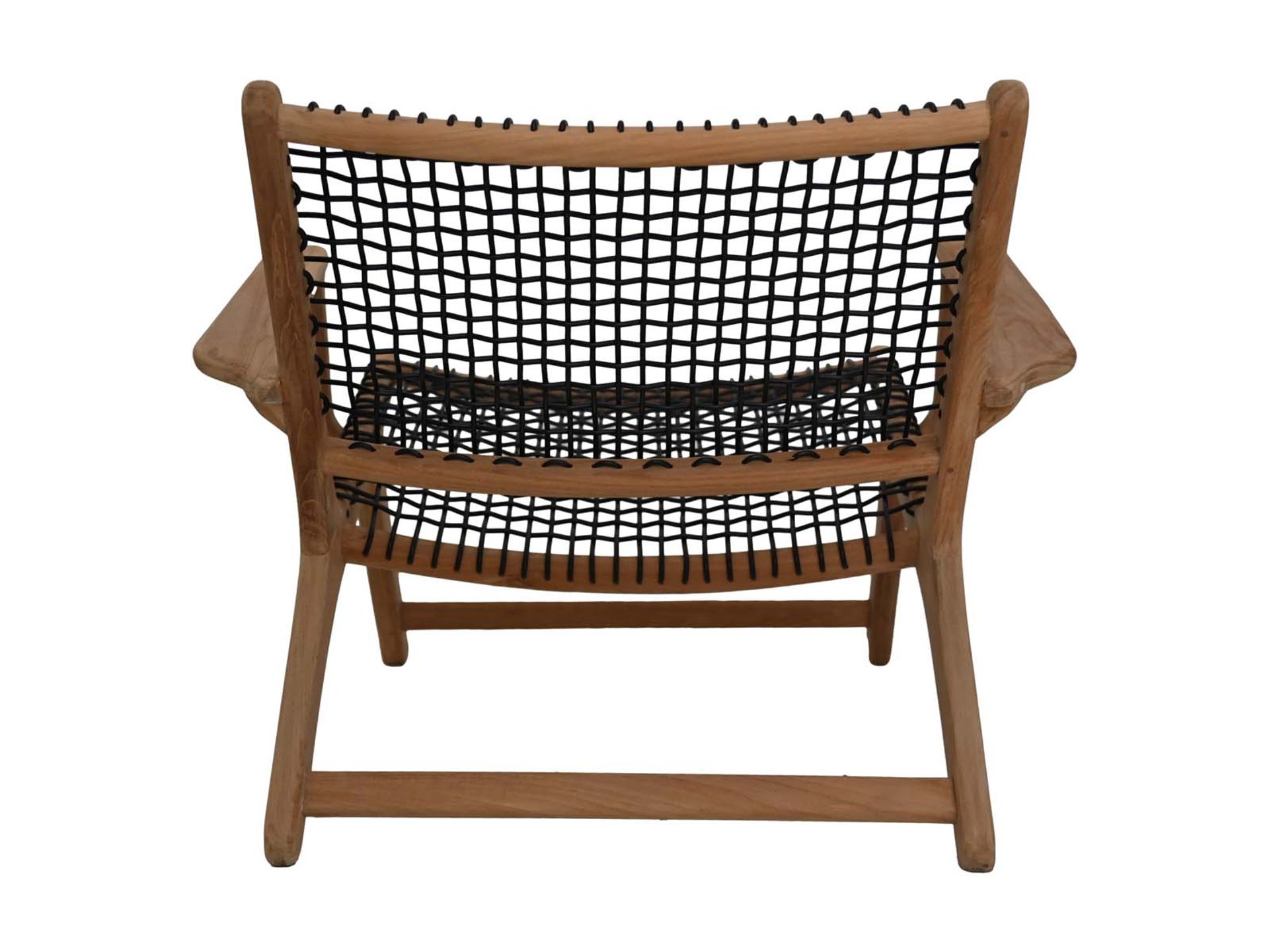 Lounge chair w/arm Charita EDE-04 Natur/Schwarz Teakholz B/H/T: 80 cm 70 cm 83 cm