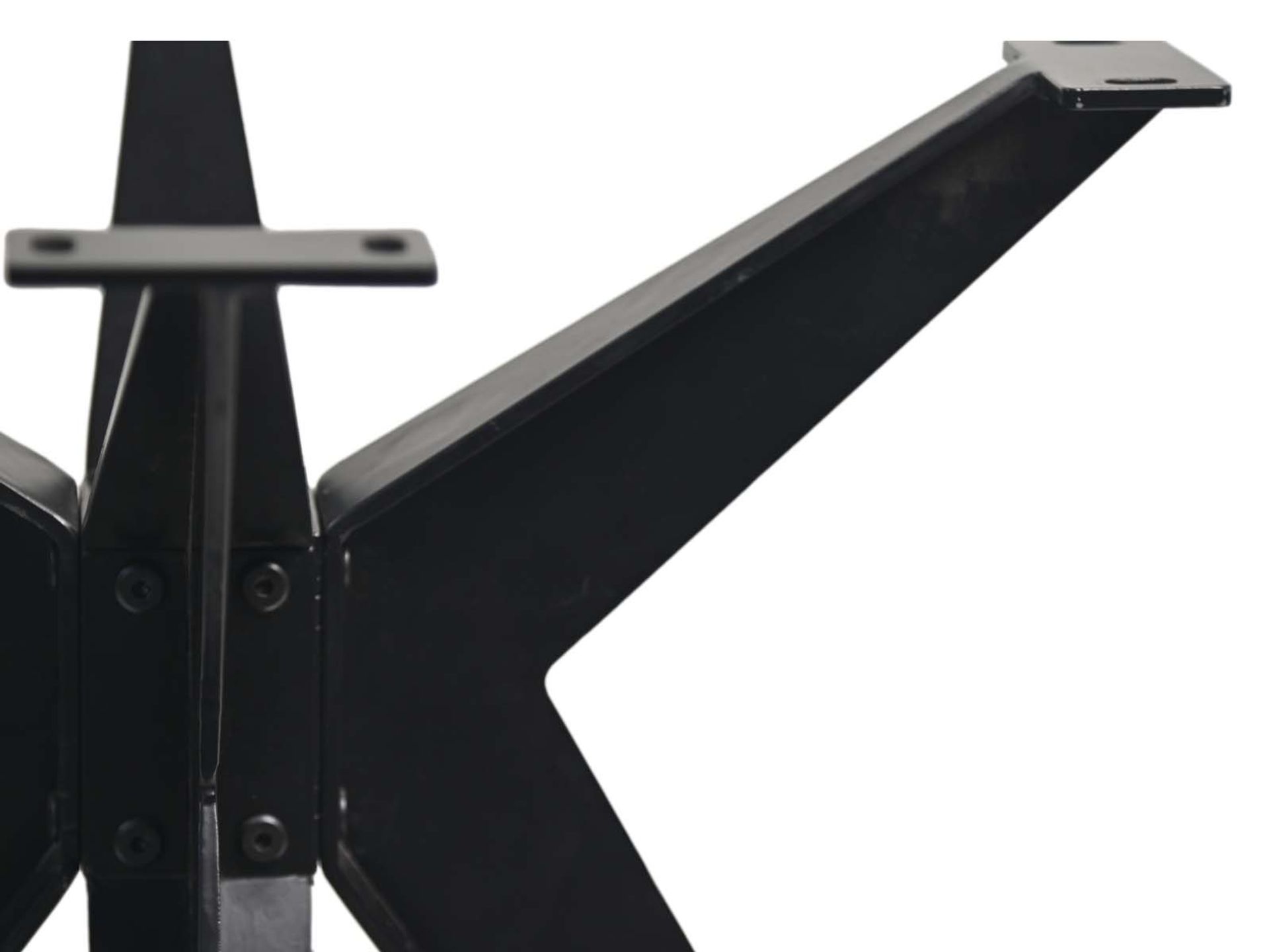 Tischgestell Angle Metalll EDE-04 Pulverbeschichtet Schwarz Metall B/H/T: 80 cm 72 cm 135 cm