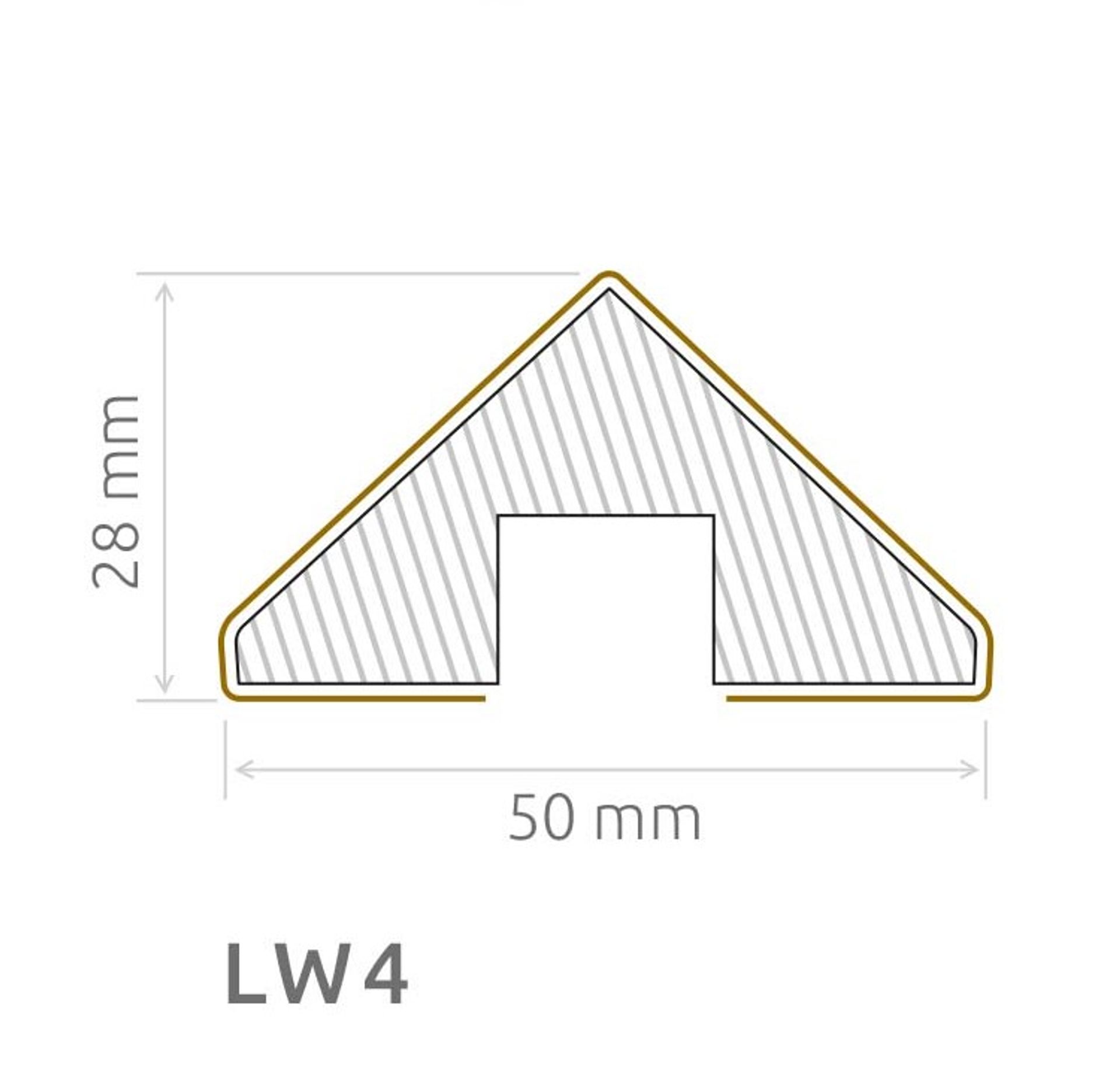 Wand- Akustikpaneel schwarz mit 6 Lamellen V1 B/H 48,4 cm / 275 cm Kupfer Dreieck