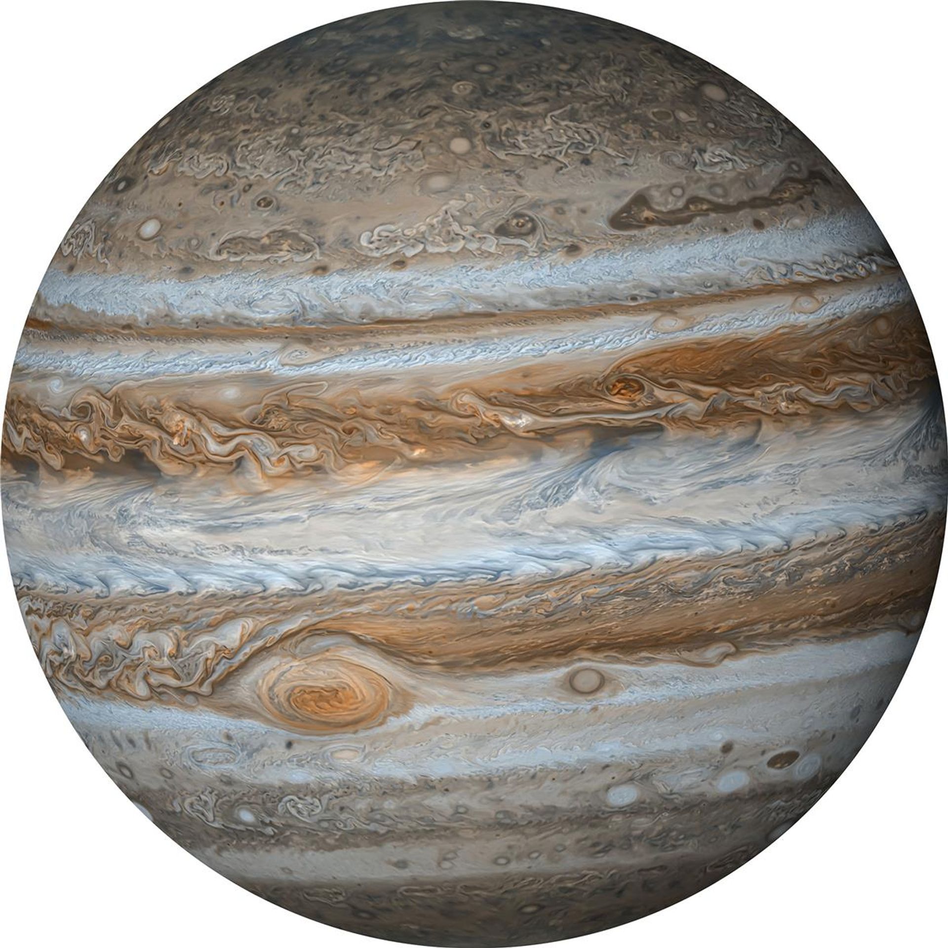 Selbstklebende Vlies Fototapete/Wandtattoo - Jupiter - Größe 125 x 125 cm