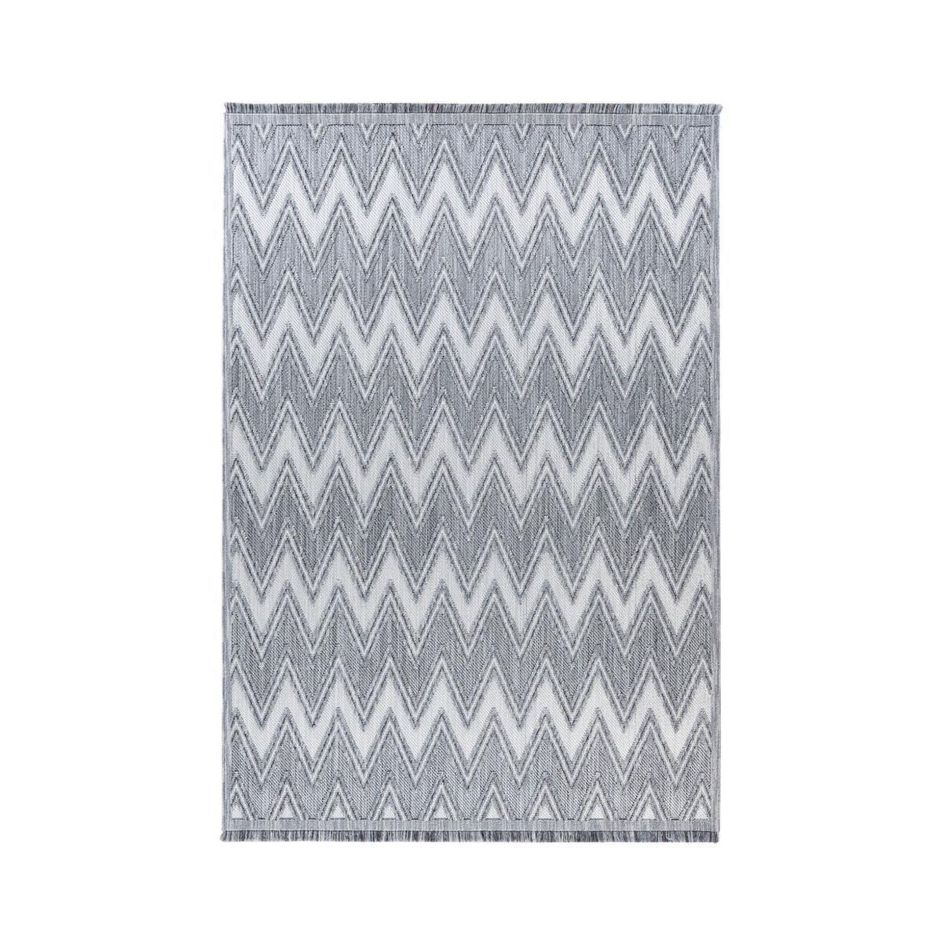 Teppich Sarai 225 Grau / Weiß 80 cm x 150 cm