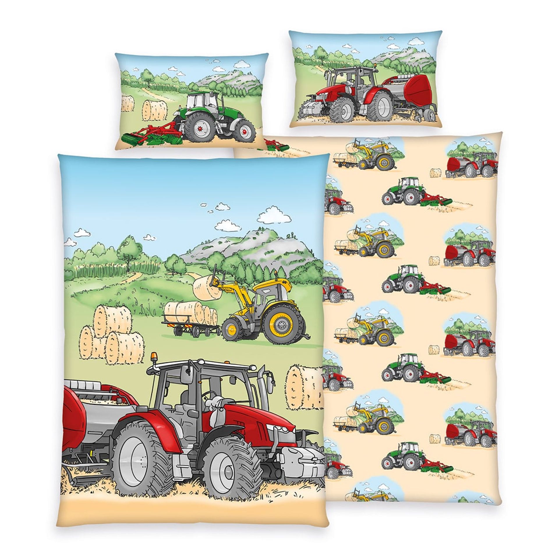 babybest® Bettwäsche - Traktor 40 x 60 cm + 100 x 135 cm
