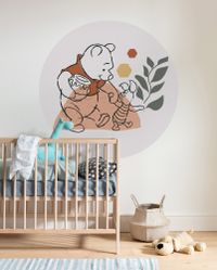 Selbstklebende Vlies Fototapete/Wandtattoo - Winnie Pooh Soulmate - Größe 125 x 125 cm