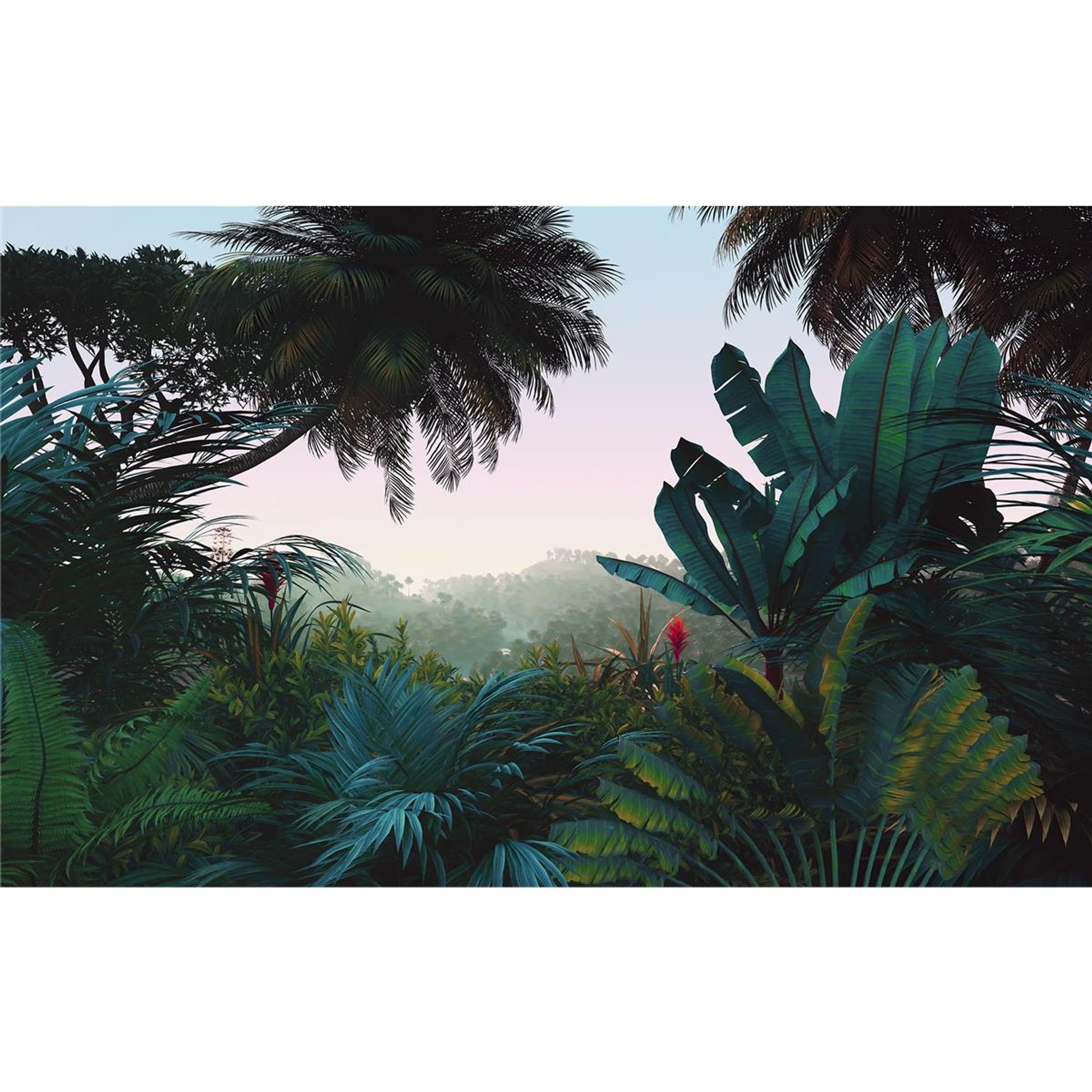 Vlies Fototapete - Jungle Morning - Größe 400 x 250 cm