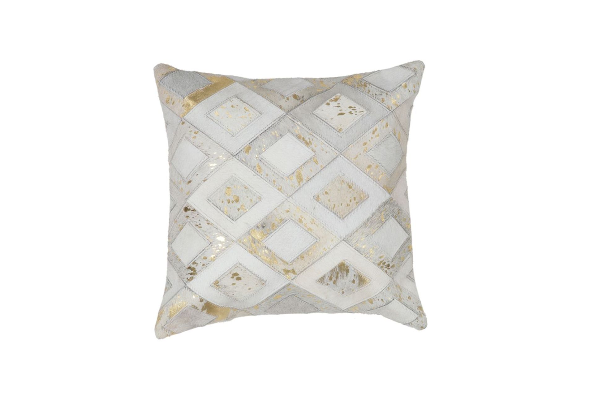 Kissen (gefüllt) Spark Pillow 110 Elfenbein / Gold 45 cm x 45 cm
