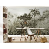 Tapete Nature Botanical Wandbild Sepia ansatzfrei 400 cm x 3 m