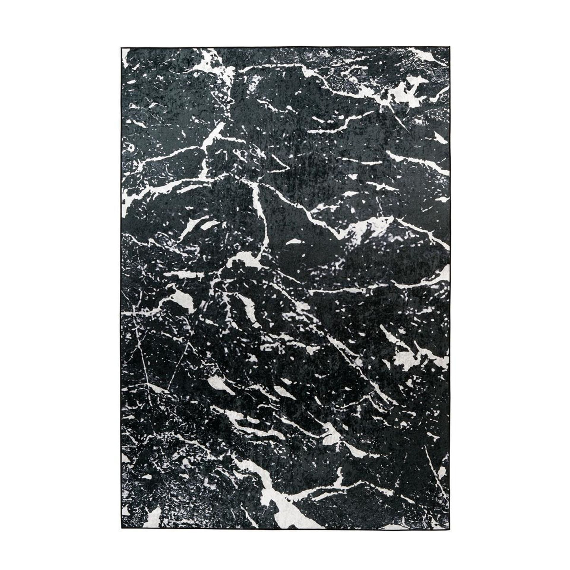 Teppich Rhodin 1325 Schwarz / Weiß 200 cm x 290 cm