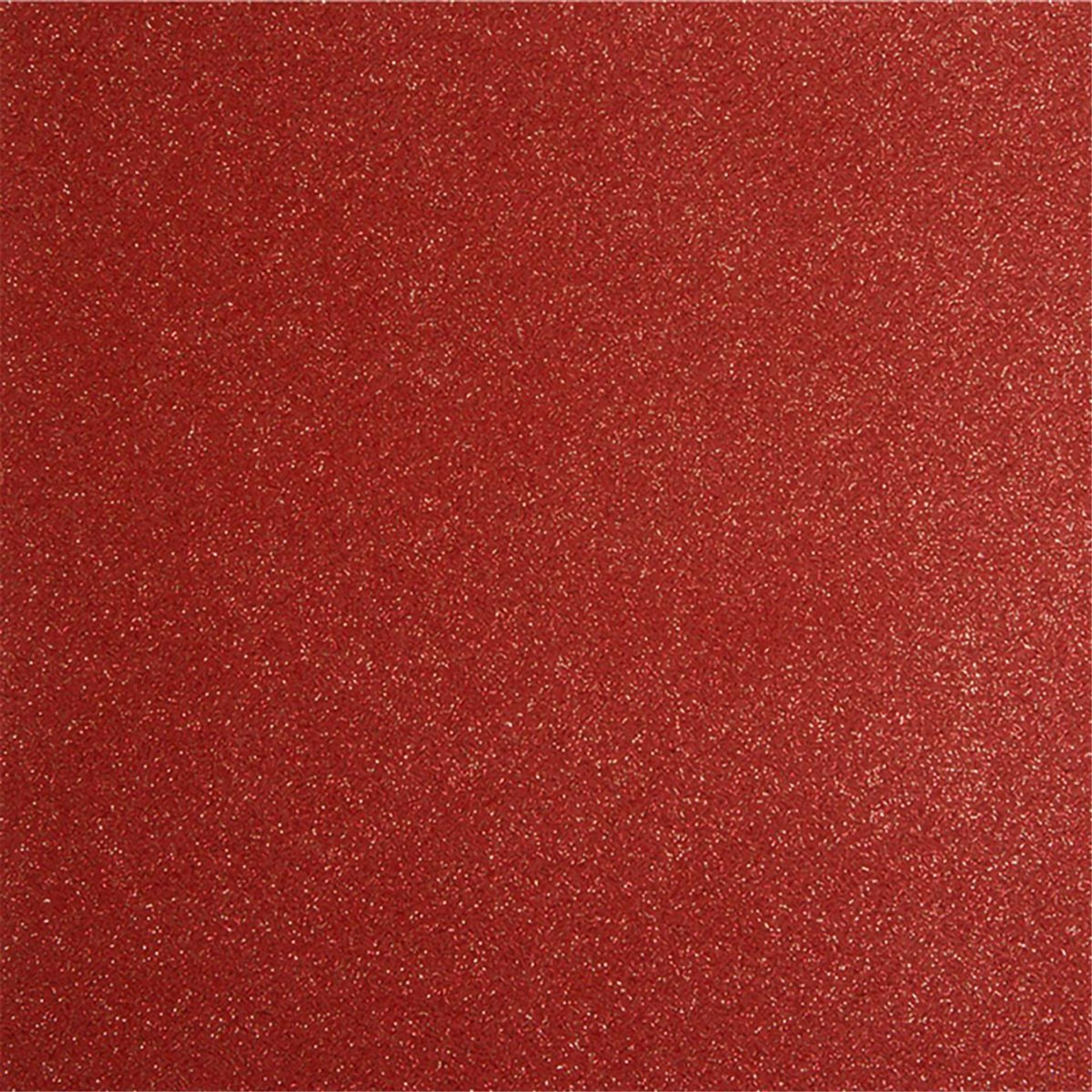 Messeboden Flacher-Nadelvlies-mit-Pailetten EXPOGLITTER Red 0962 ohne Schutzfolie - Rollenbreite 200 cm