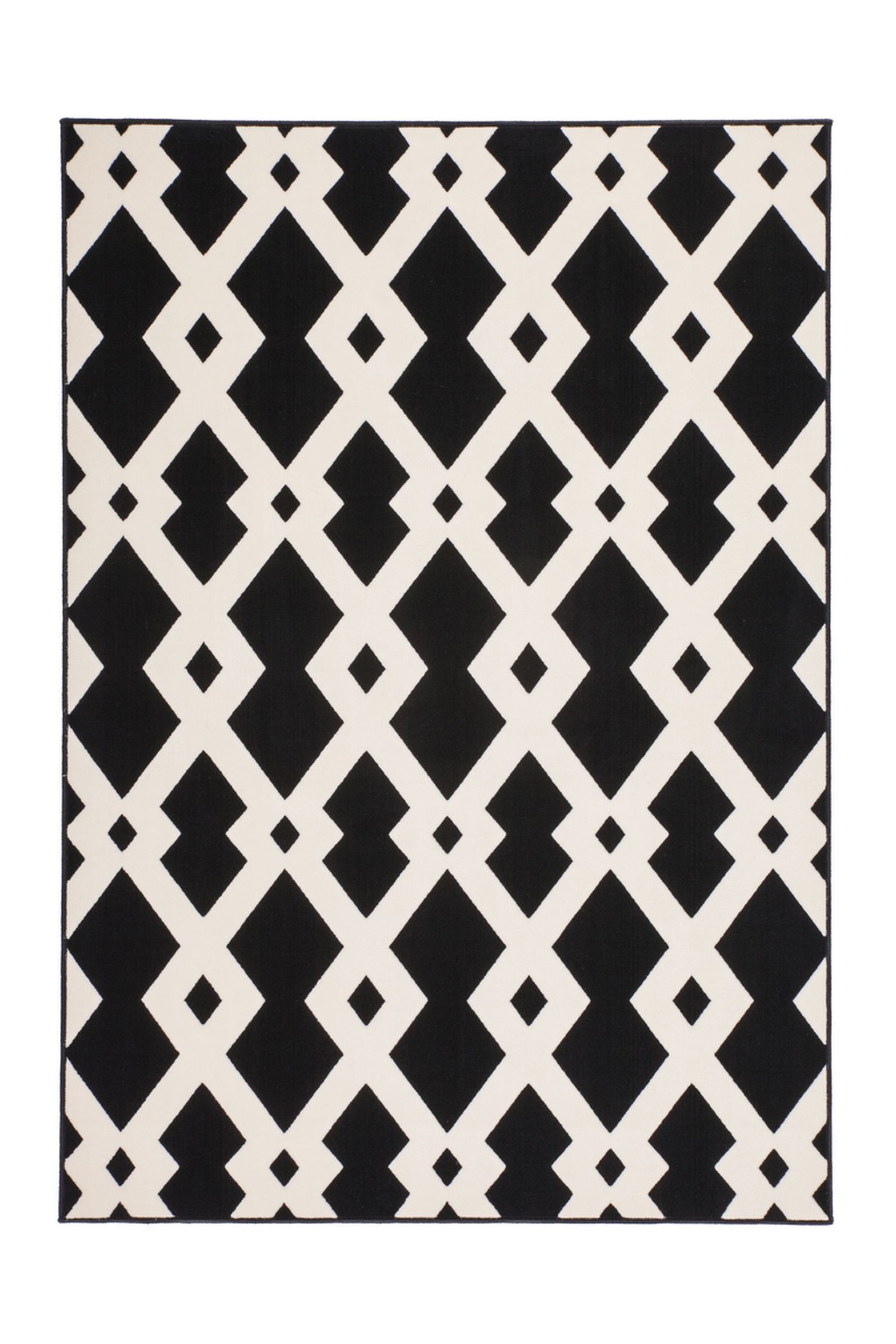 Teppich Now! 100 Schwarz / Weiß 160 cm x 230 cm